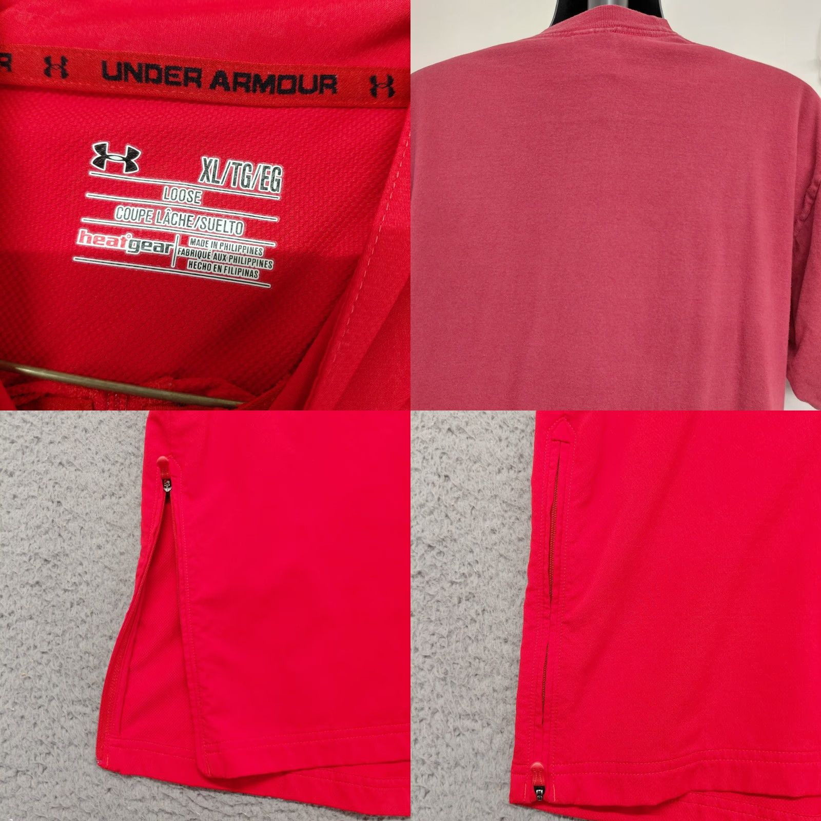 Under Armour Under Armour HeatGear 1/4 Zip Shirt Men XL Red Loose Fit Short Sleeve Functional Breathable Lightweight Utility Shirt Size US XL / EU 56 / 4 - 8 Thumbnail