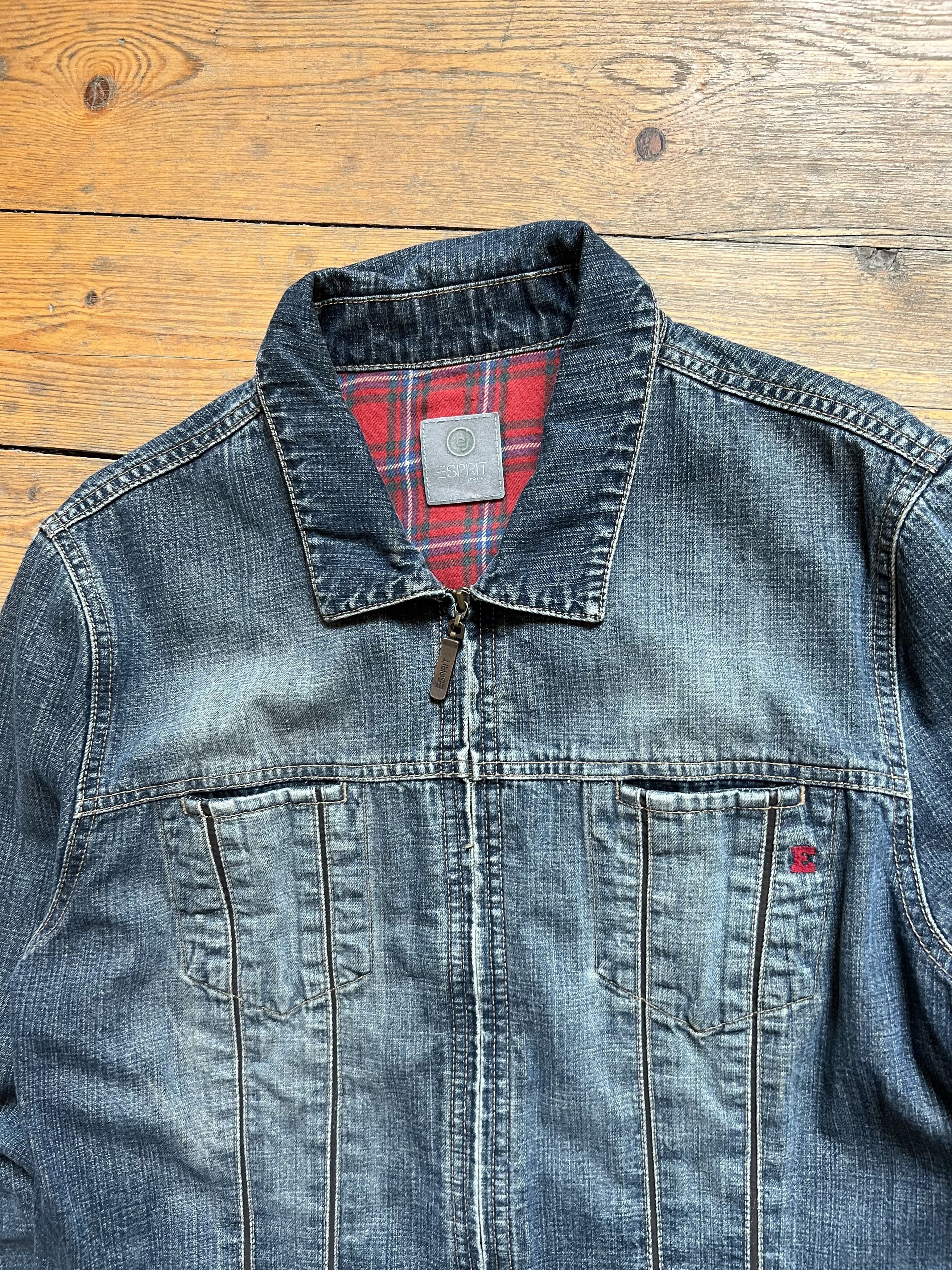 Other Espirit Vintage Trucker Heavy Y2k Denim Jacket Size XL / US 12-14 / IT 48-50 - 3 Thumbnail