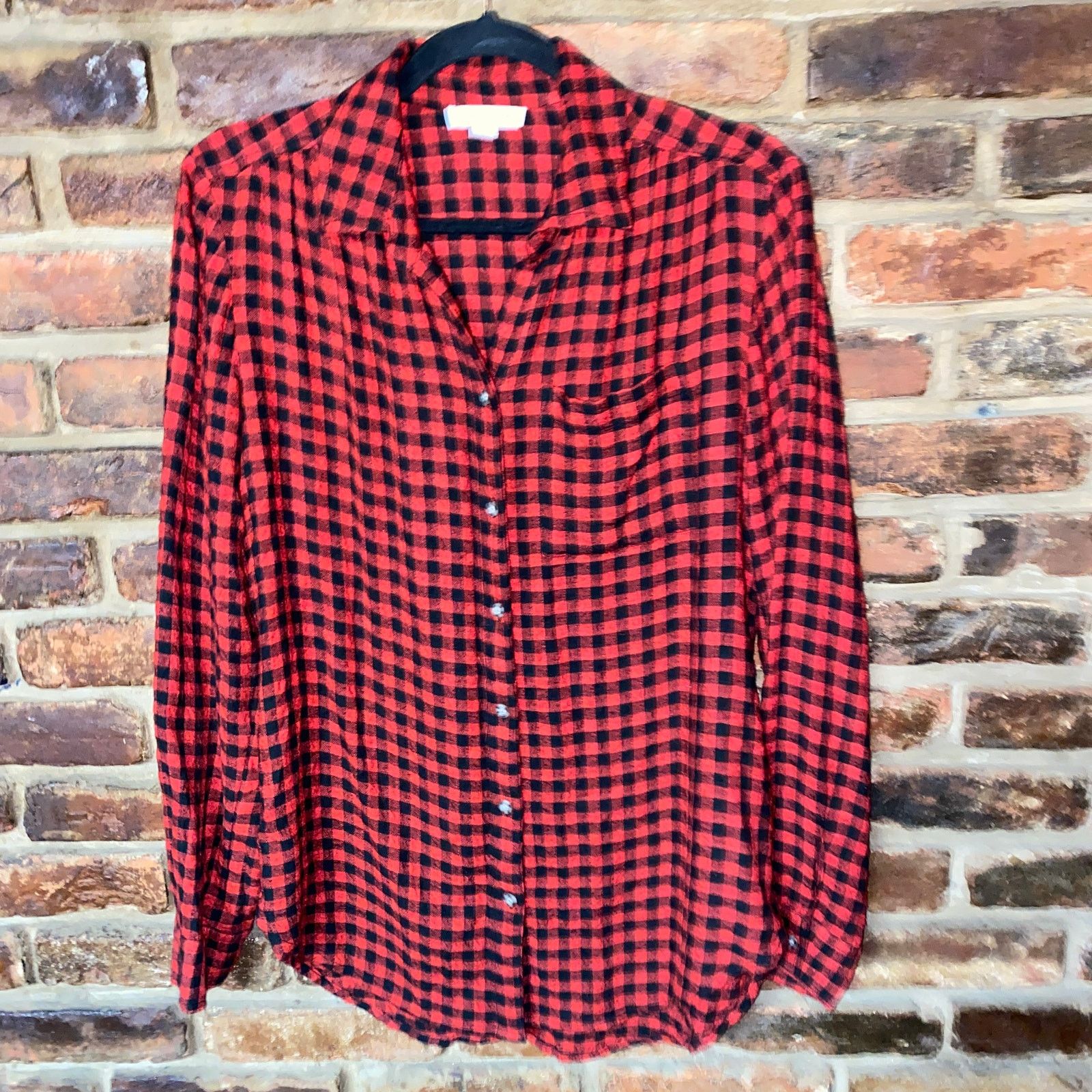 Other BeachLunchLounge Red Buffalo Plaid Button Down Shirt Small Size S / US 4 / IT 40 - 2 Thumbnail