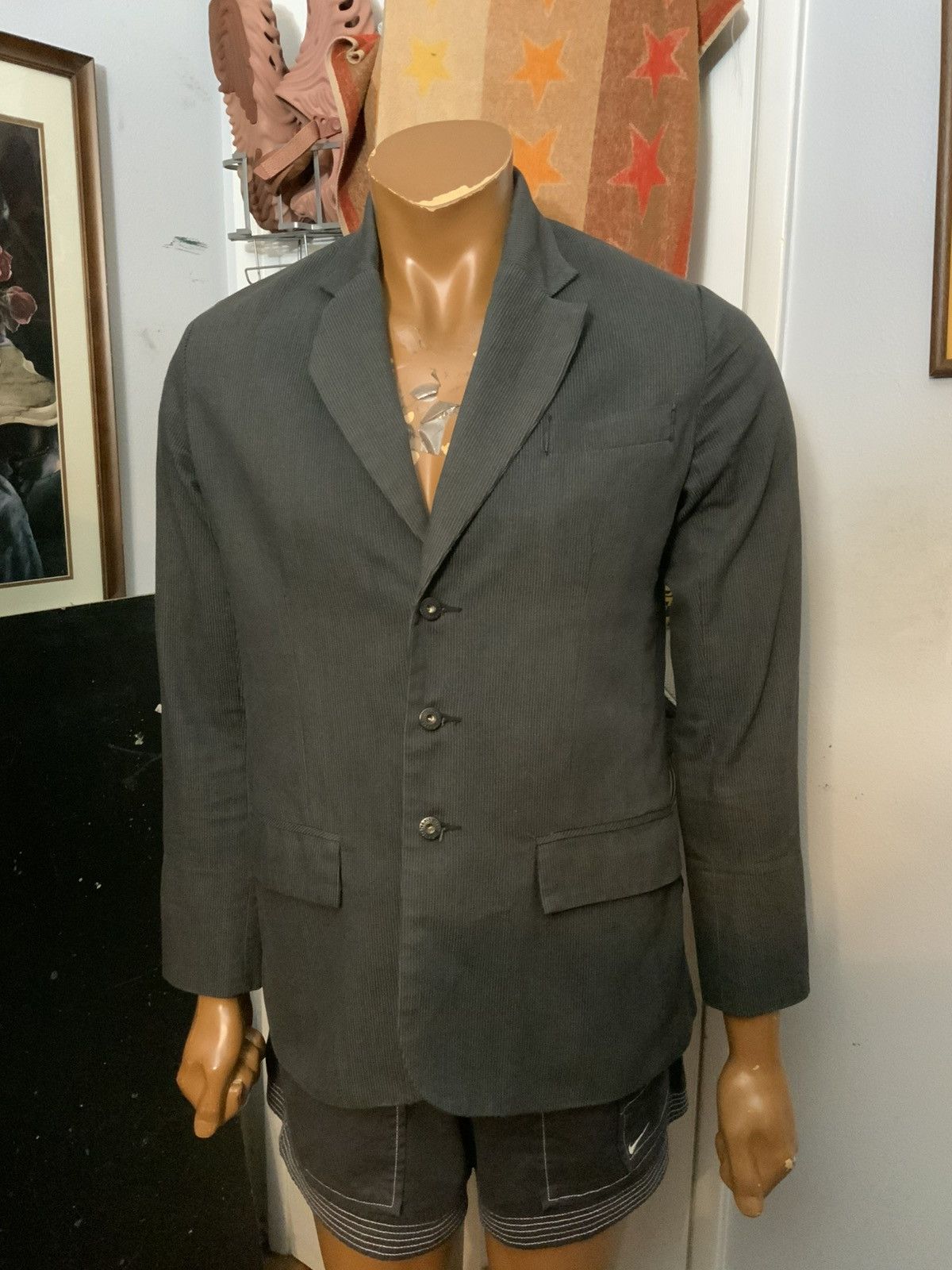 Vintage Vintage Y2K Kikwear California Striped Steampunk Jacket Size US S / EU 44-46 / 1 - 8 Thumbnail