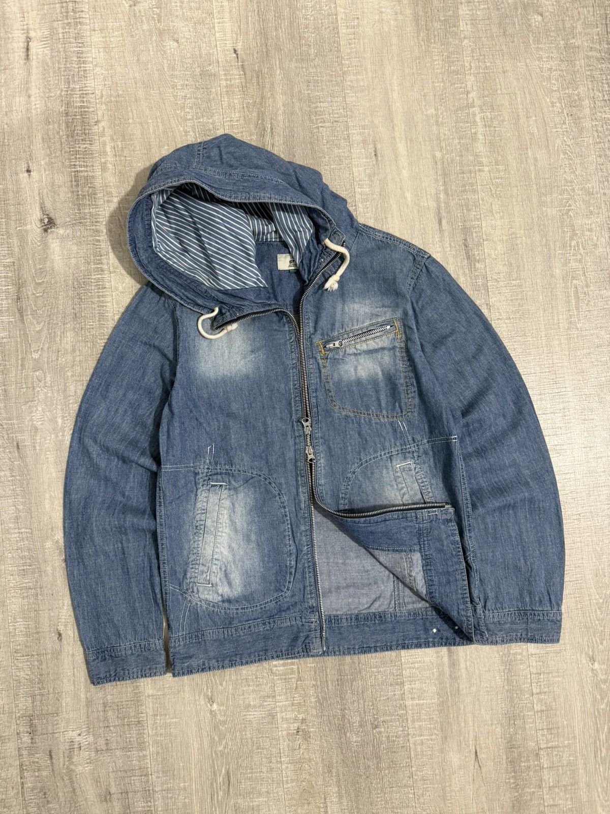 GRN GRN tokyo japan chambray hooded jacket Size US M / EU 48-50 / 2 - 5 Thumbnail
