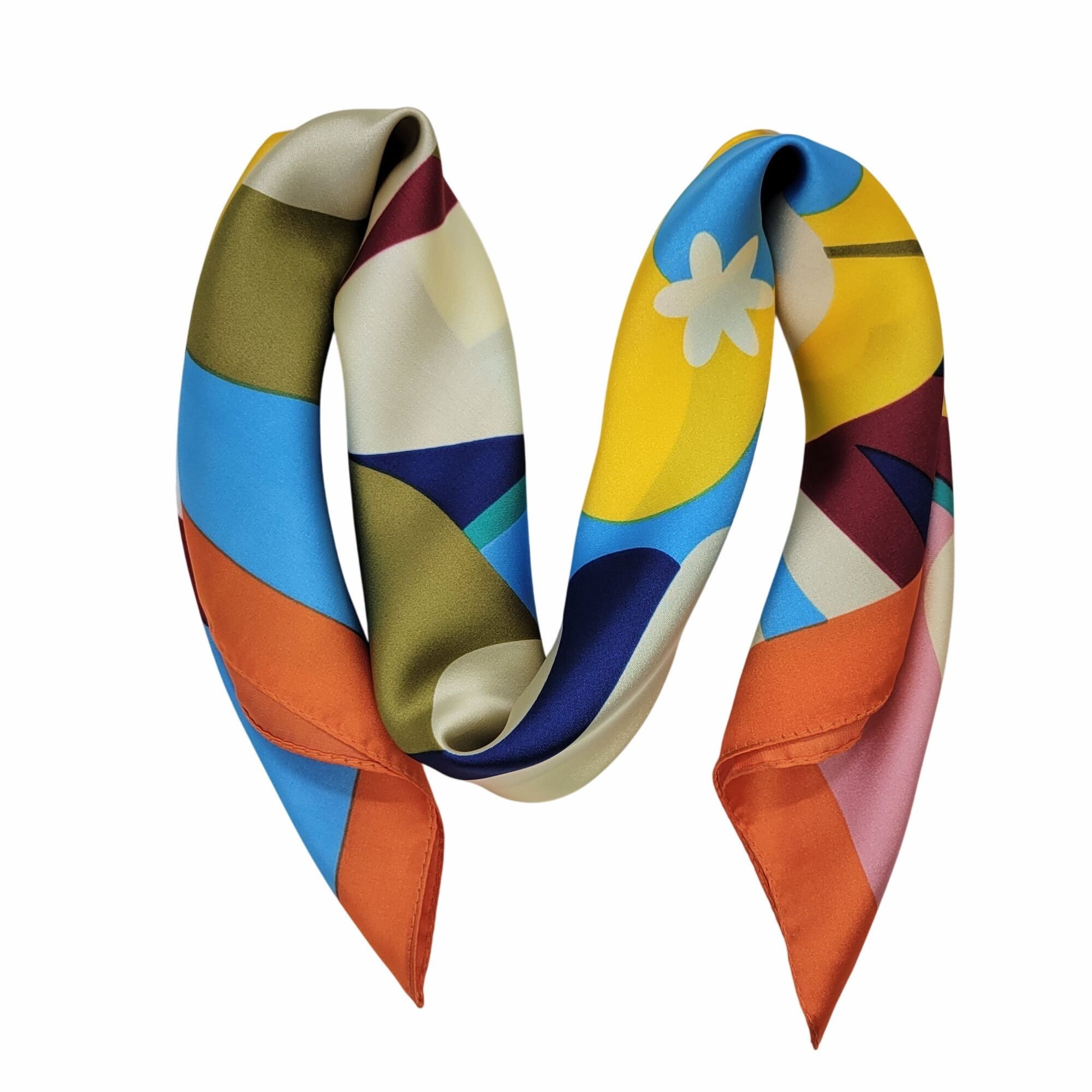 Other ✨Elegant Bandana Square Silky Scarf MULTICOLOR Vibrant Style Size ONE SIZE - 3 Thumbnail