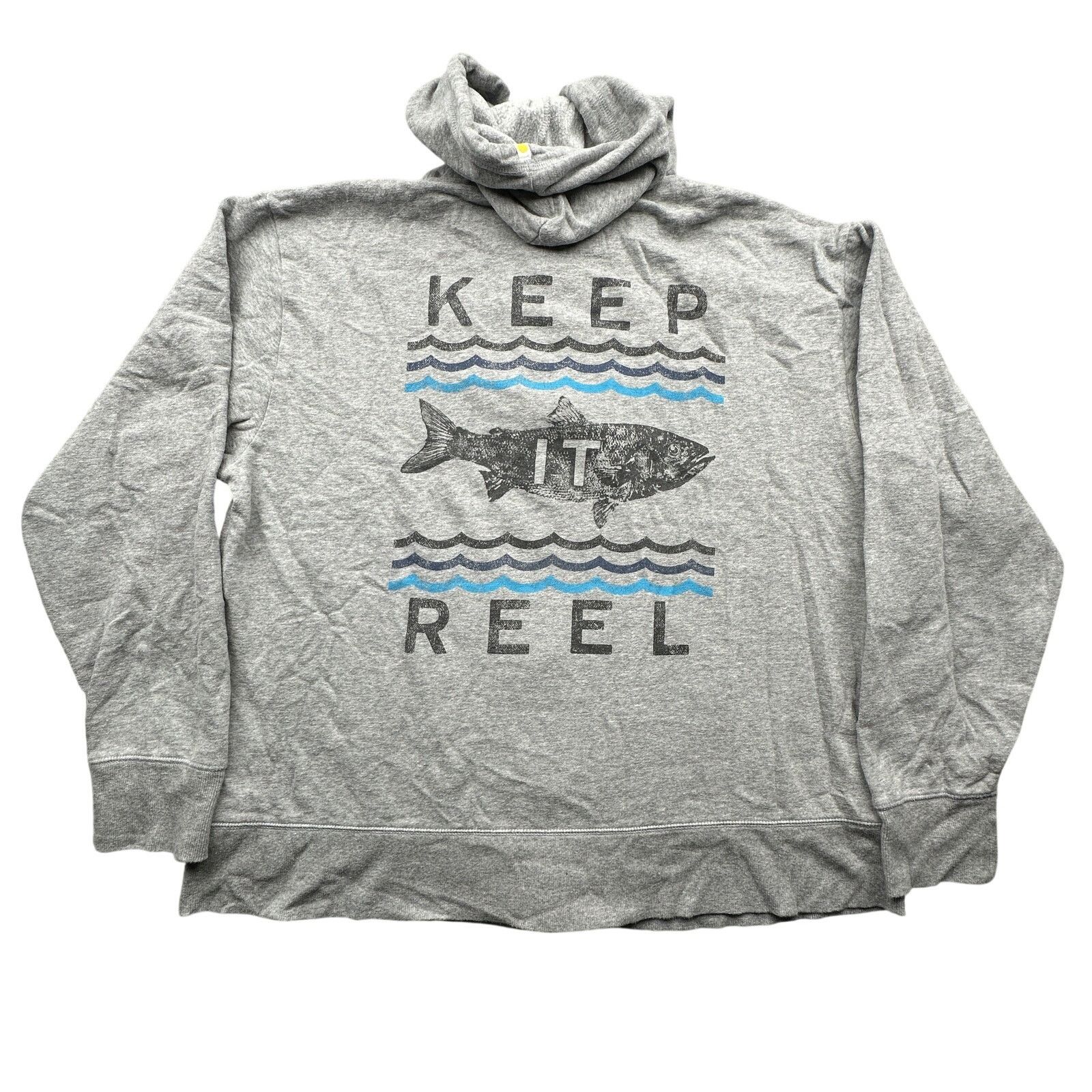 Life is Good Life is Good Keep Reel Hoodie Sweatshirt Jacket Mens XL Gray Size US XL / EU 56 / 4 - 1 Thumbnail