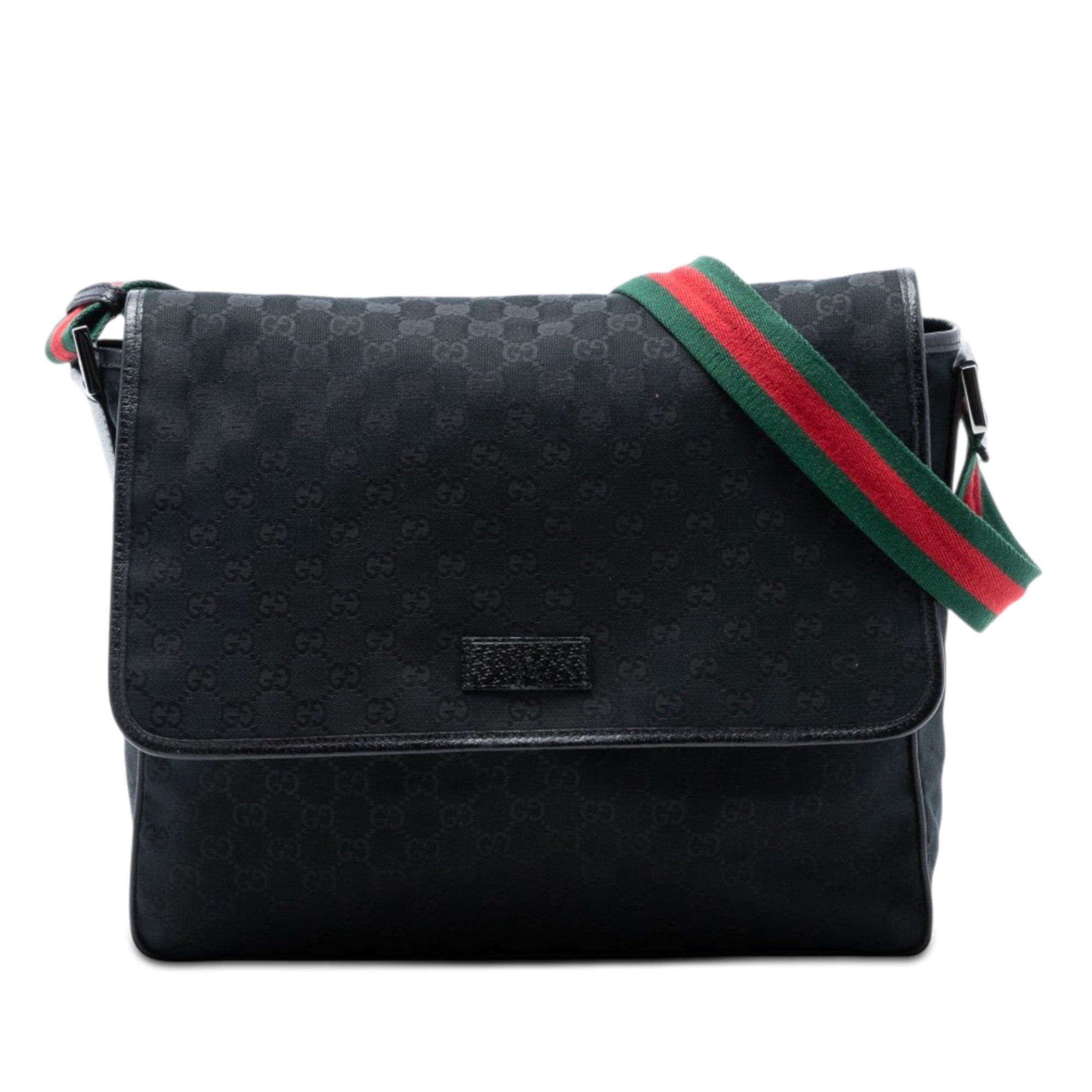 Gucci GG Canvas Web Flap Messenger Bag Size ONE SIZE - 1 Thumbnail