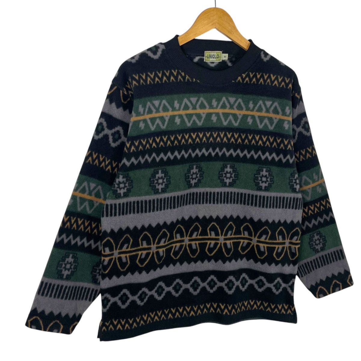 Uniqlo × Vintage 💥90s UNIQLO NATIVE DESIGN PULLOVER SWEATSHIRT Size US M / EU 48-50 / 2 - 3 Thumbnail