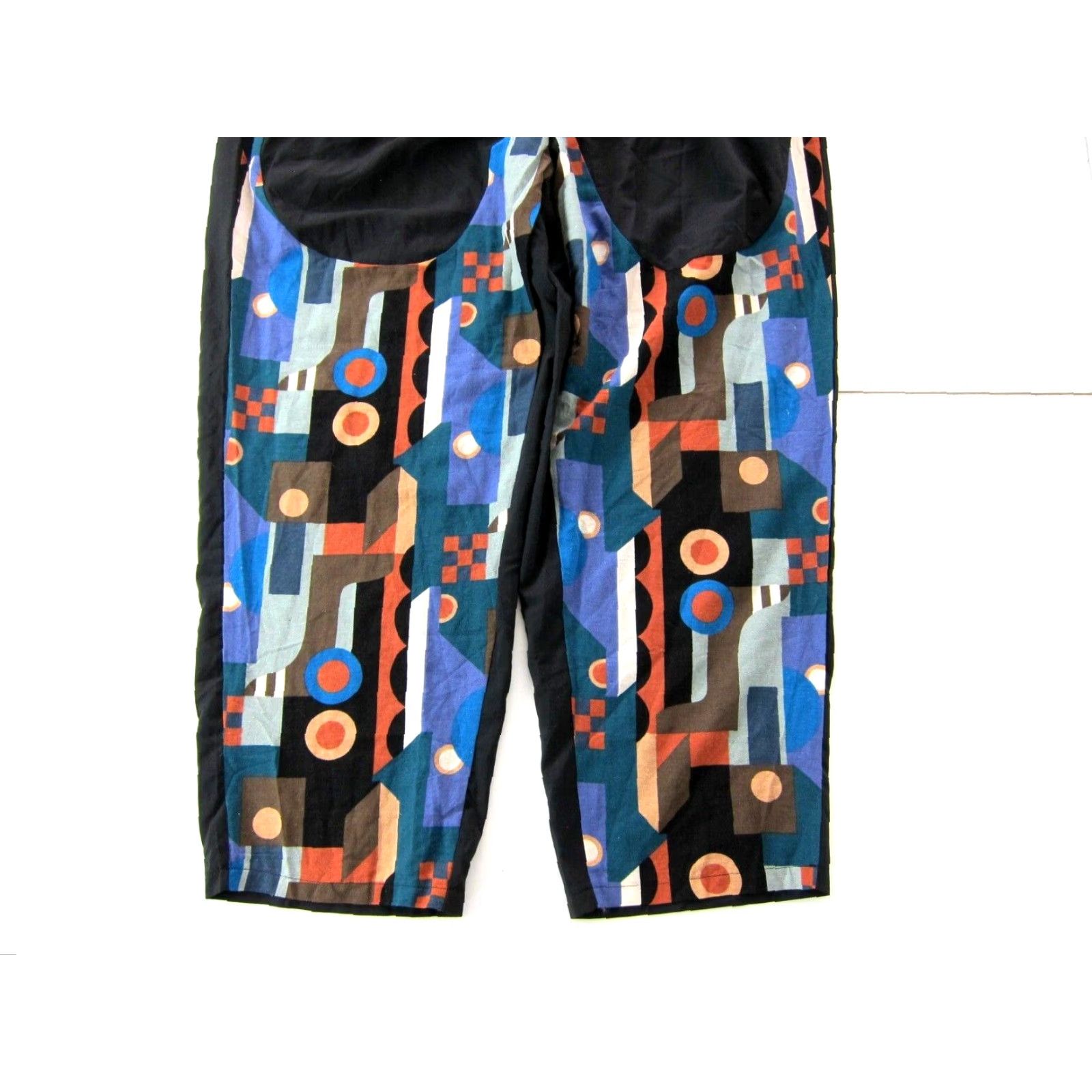Vintage Emery Rose Cotton Black Purple Orange Geometric Pocket Chino Pant Plus 5XL Size 40" / US 18 - 7 Thumbnail