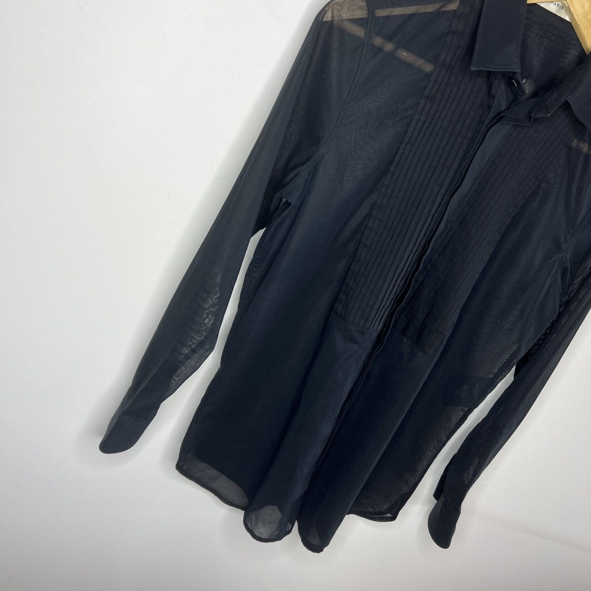 Saint Laurent Paris Saint Laurent Classic Black Transparent Shirt Avant Garde Size US S / EU 44-46 / 1 - 3 Thumbnail
