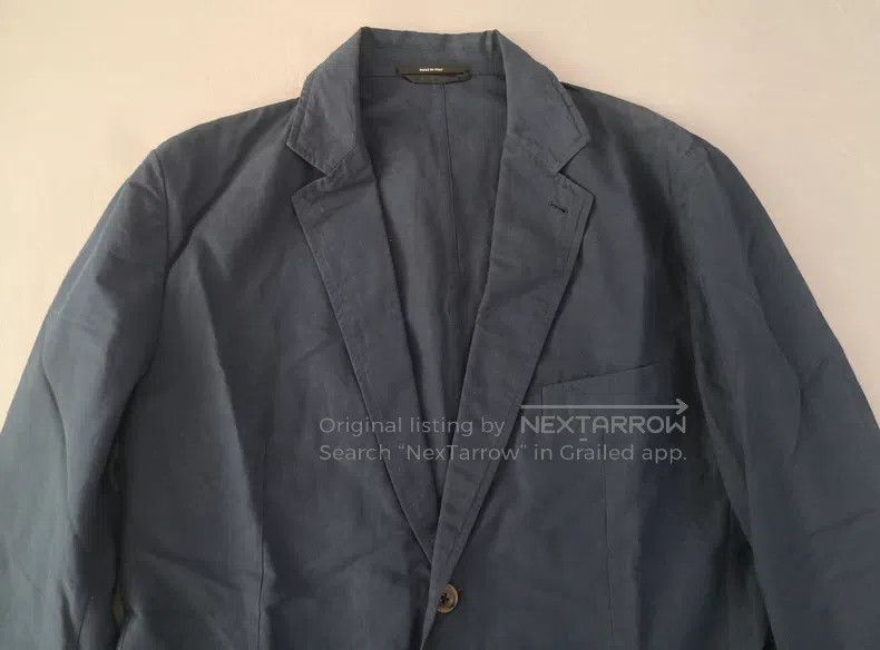 Hermes Hermes Casual Blazer Jacket, 62% Cotton + 38% Linen, Dark Size 52R - 2 Thumbnail
