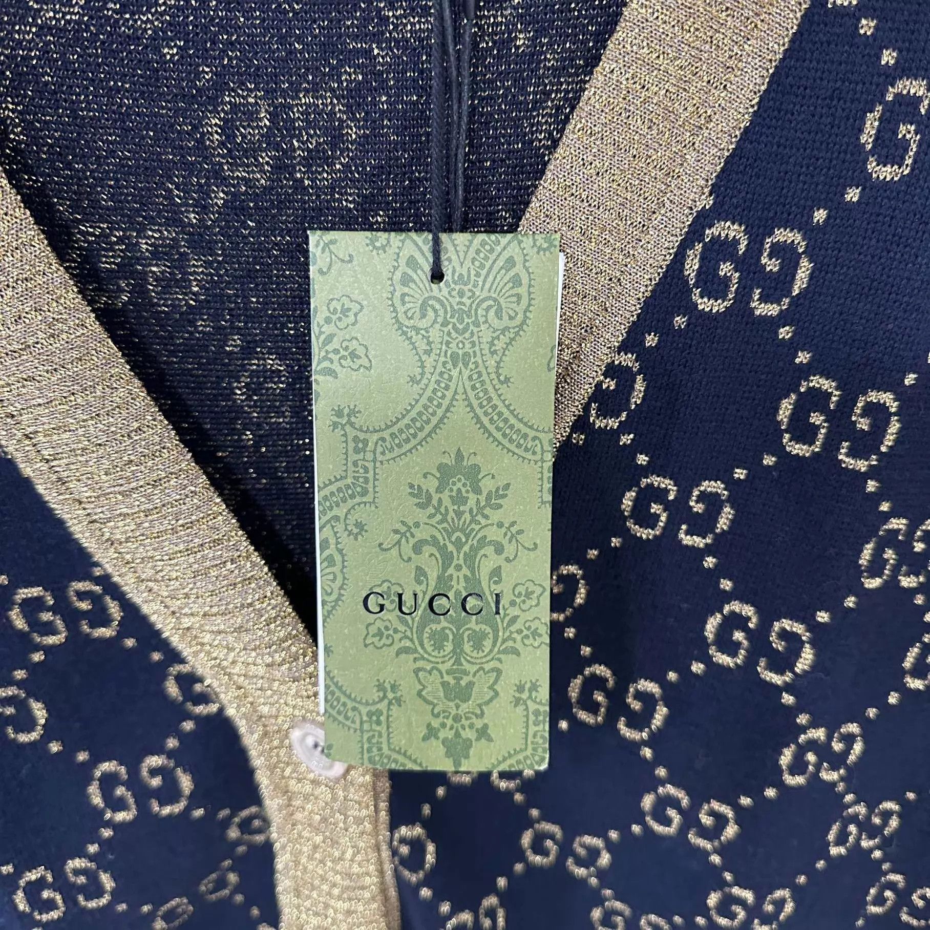 Gucci Gucci GG all over print gold thread cardigan S Size S / US 4 / IT 40 - 4 Thumbnail