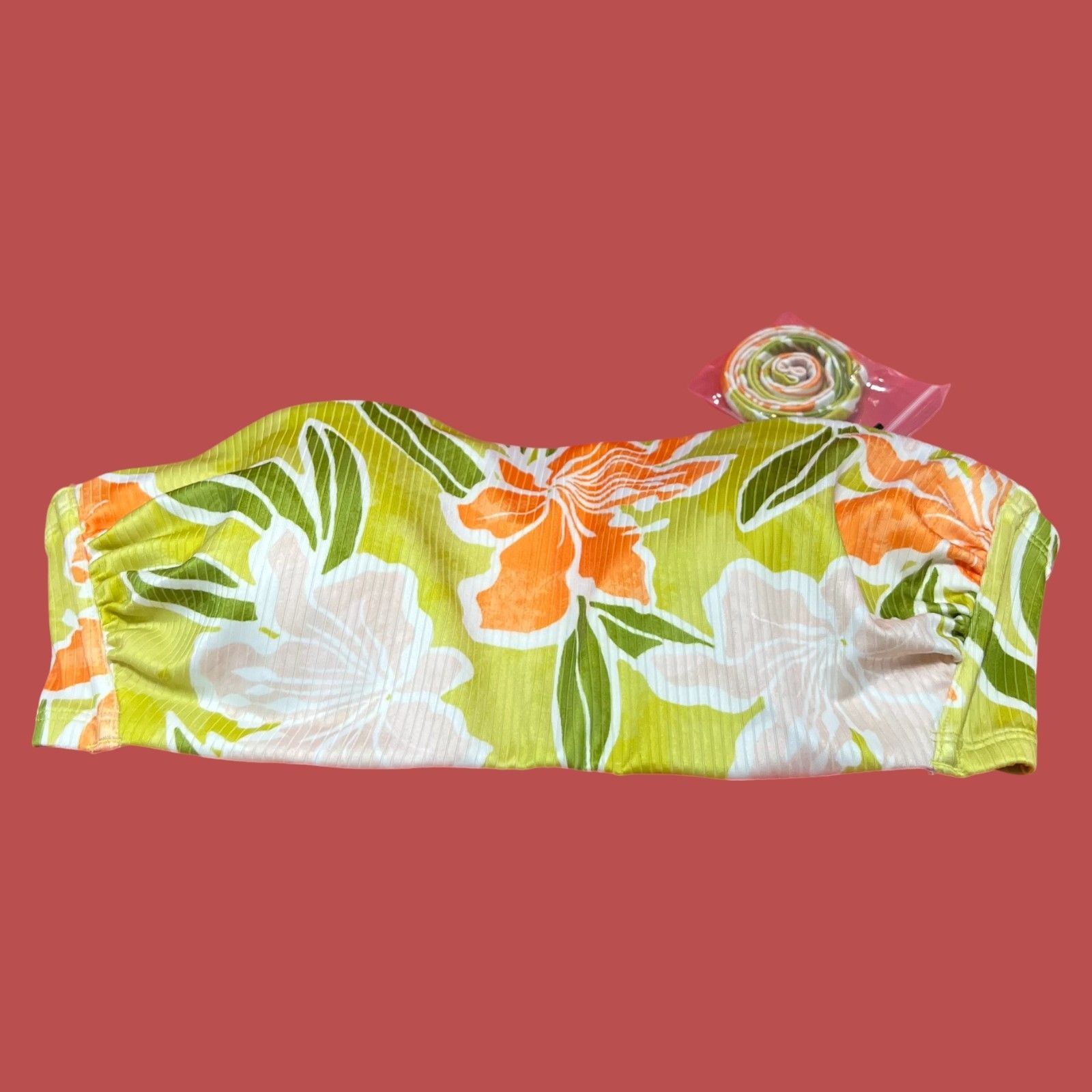 Other Shade & Shore - Women's Ribbed Hidden Underwire Bandeau Biki Size ONE SIZE - 5 Thumbnail