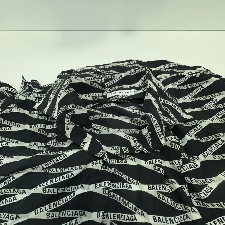 Balenciaga Balenciaga Balenciaga Silk Shirt with Logo Print -2507 Size US S / EU 44-46 / 1 - 4 Thumbnail