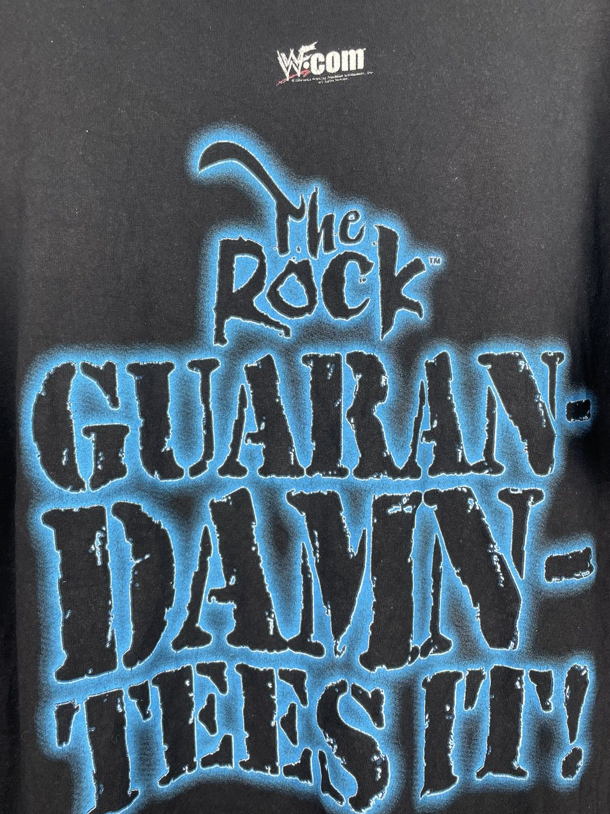 Vintage Vintage Y2K The Rock WWF Guaran Damn Tees it t shirt Size US L / EU 52-54 / 3 - 4 Thumbnail