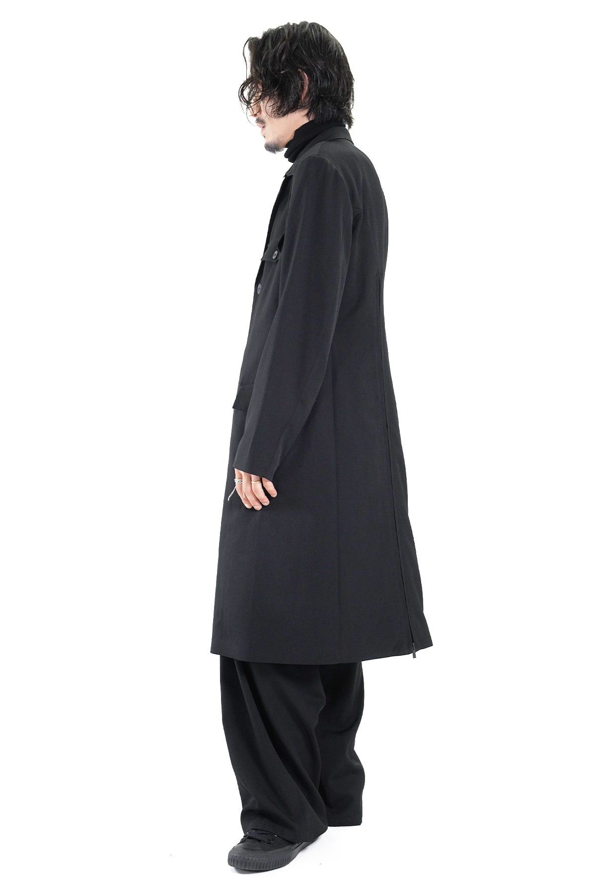 Yohji Yamamoto Yohji Yamamoto Pour Homme WOOL 3BUTTONS ZIP LONG COAT Jacket Size US S / EU 44-46 / 1 - 6 Thumbnail