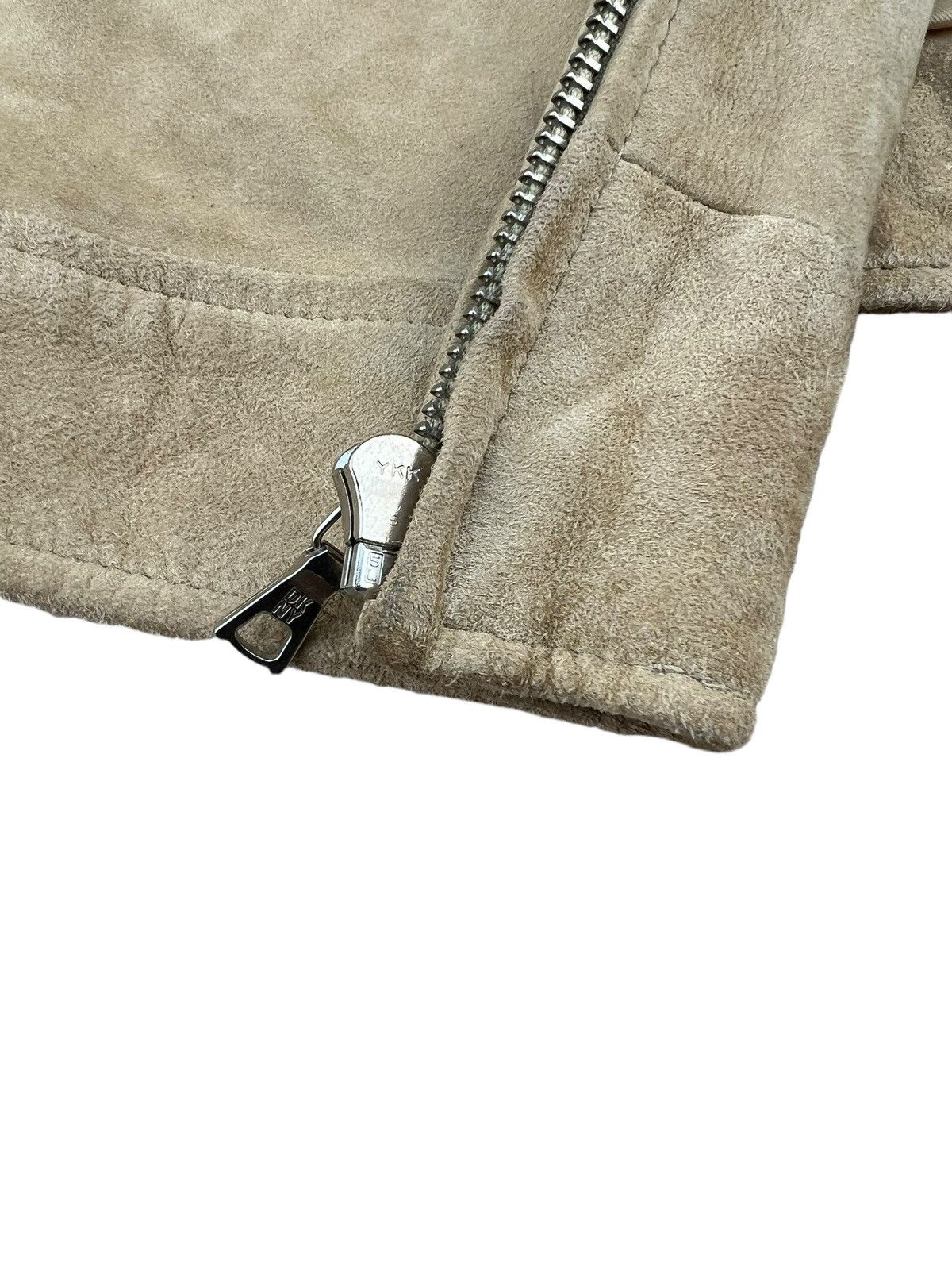 DKNY RARE! Vintage 90s DKNY Patina Suede Leather Jacket Size US XL / EU 56 / 4 - 14 Thumbnail