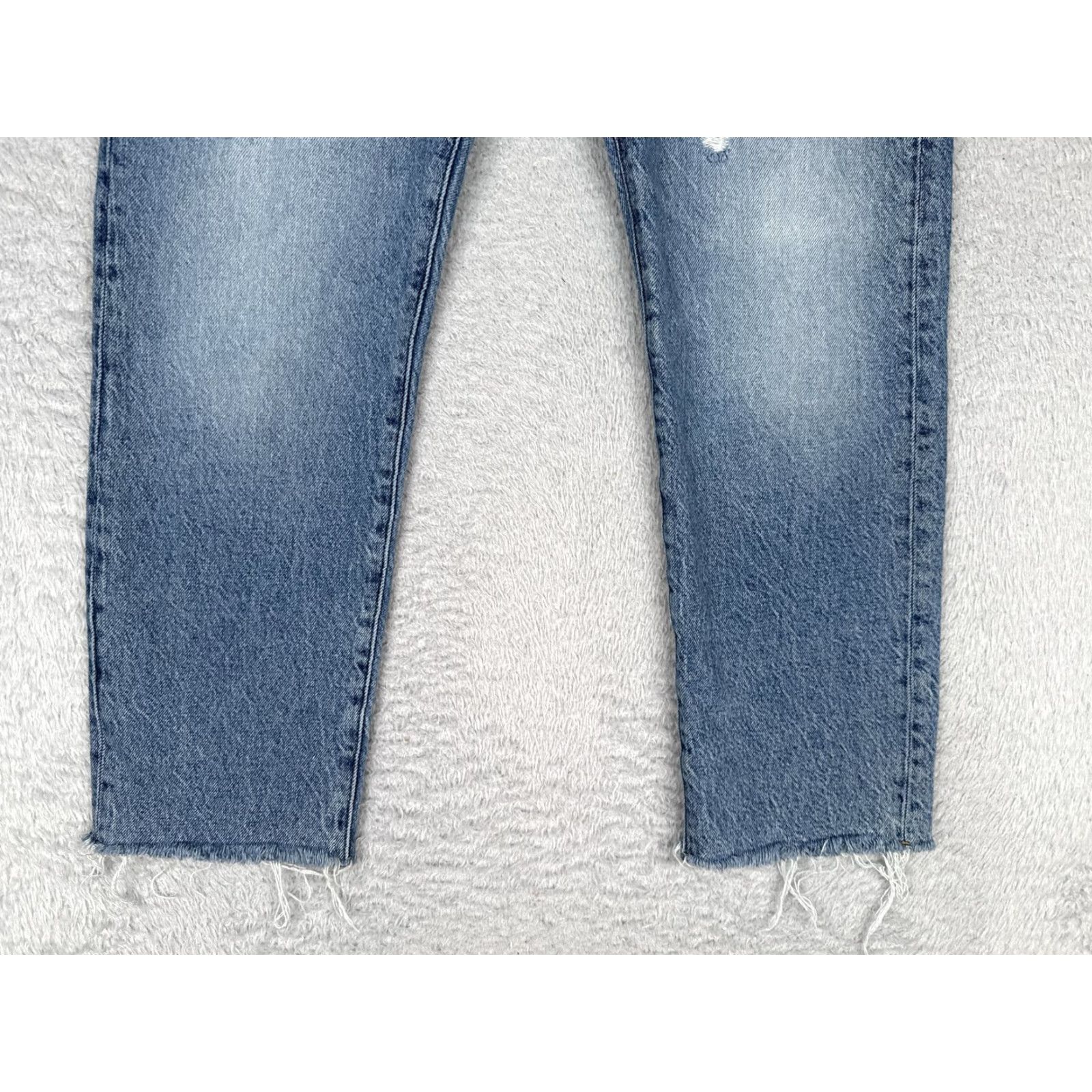 Pacsun PacSun Vintage Loose Crop Jeans Women 31x26 Button Fly Distressed Raw Hem Denim Size 24" / US 00 / IT 34 - 2 Thumbnail