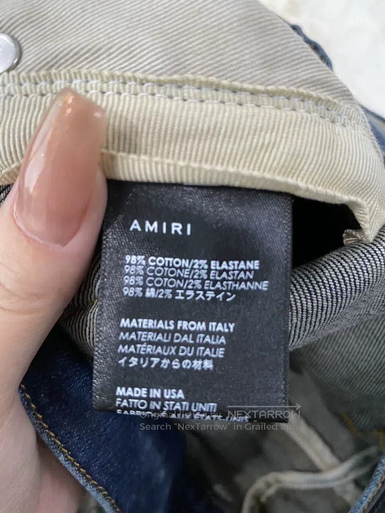 Amiri Amiri Size 32 Blue and red cashew flower MX1 patchwork jean Size US 32 / EU 48 - 4 Thumbnail