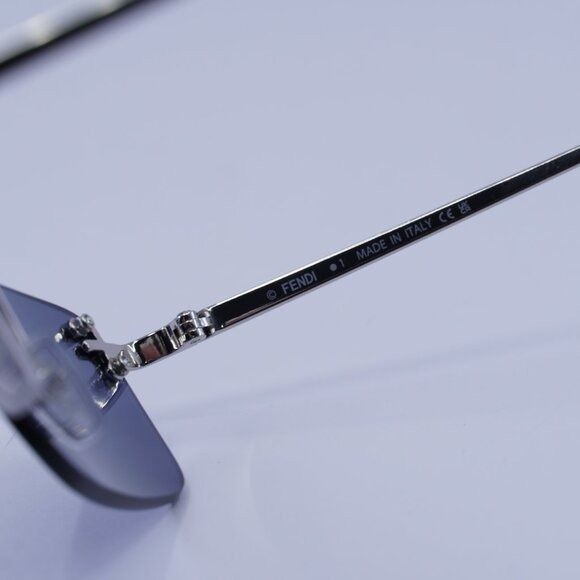 Fendi Fendi FE4172US 16X Sunglasses Shiny Palladium Rectangle Size ONE SIZE - 7 Thumbnail
