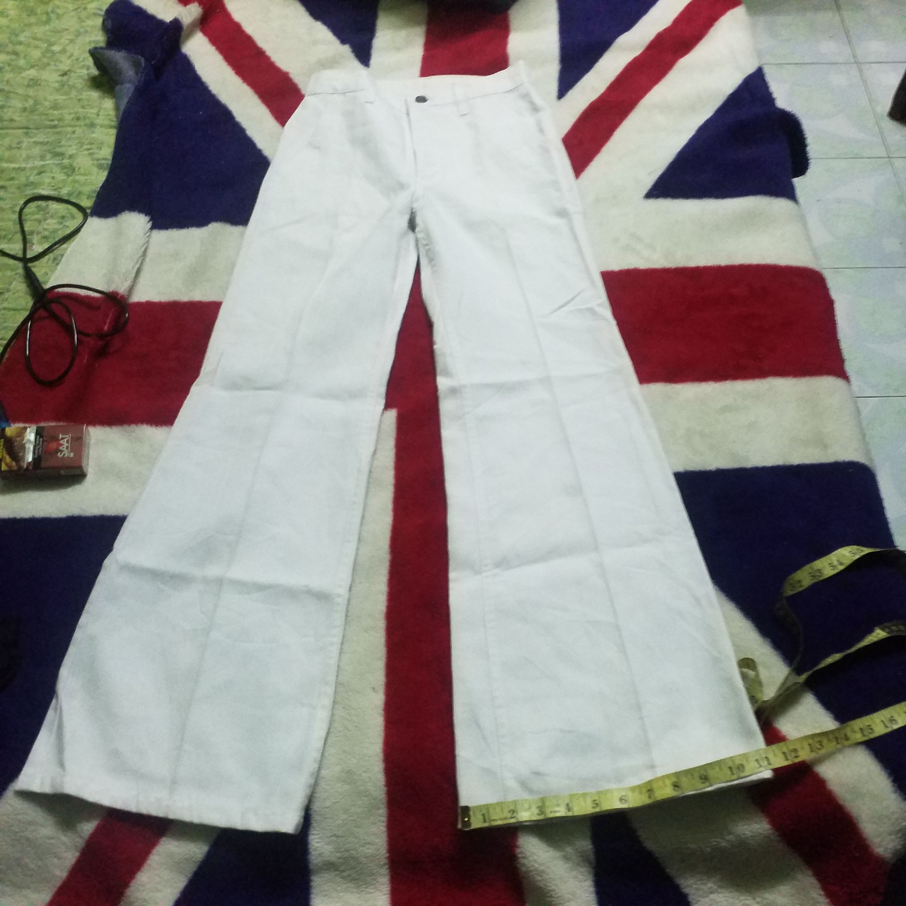 Japanese Brand WHITE SUPER FLARE AFRO YEARS Size US 26 / EU 42 - 1 Thumbnail