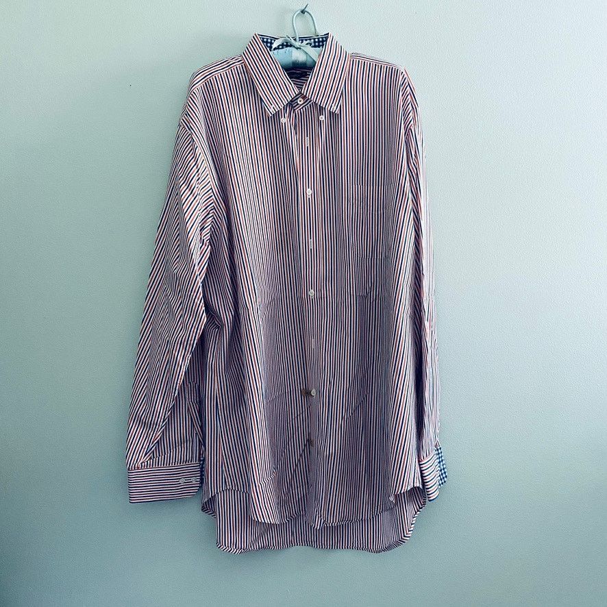 J.McLaughlin J McLaughlin red and blue striped button down Size US XXL / EU 58 / 5 - 2 Thumbnail