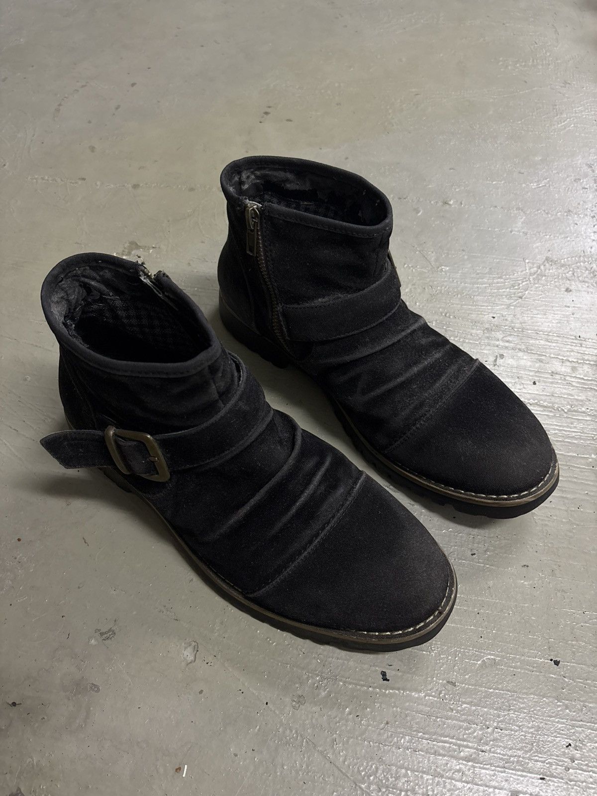 Dirk Bikkembergs Suede Slouch Engineered Zipper Boots Size US 8.5 / EU 41-42 - 3 Thumbnail