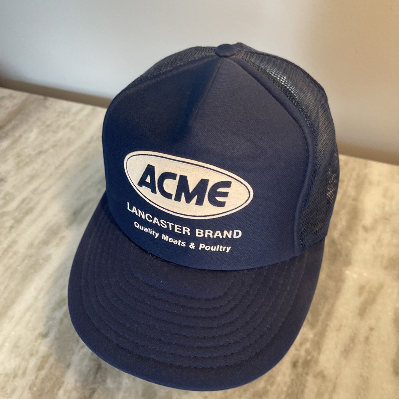 Vintage Vtg 1980’s Trucker Hat Snapback Cap ACME Lancaster Brand 3 Size ONE SIZE - 3 Thumbnail