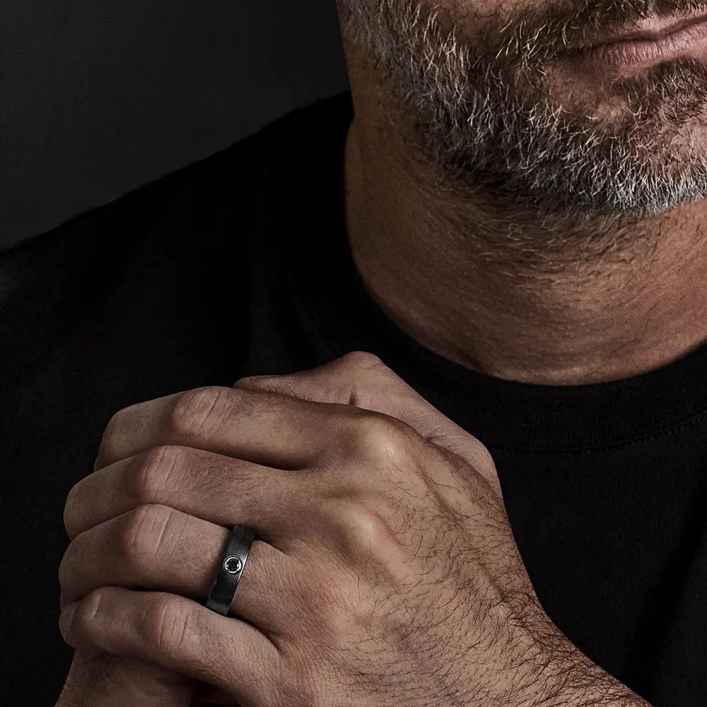 David Yurman o1w1db10326 Size: 9.5 / Streamline Band Ring in Black Size ONE SIZE - 4 Thumbnail