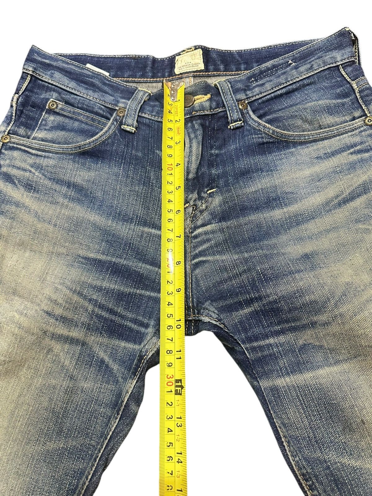 Japanese Brand Lee 101 Vintage Distressed Loose Jeans Striked and Faded Size US 30 / EU 46 - 15 Thumbnail