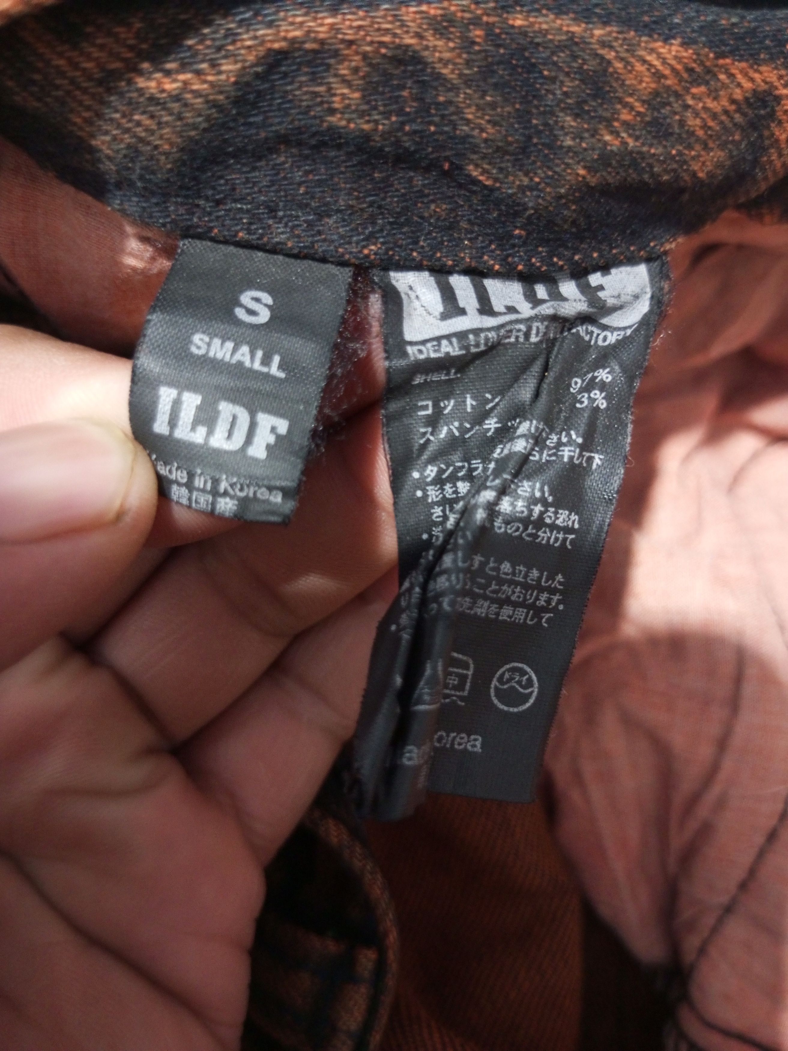 20471120 Vintage ildf black orange washed distressed denim Size US 27 - 16 Thumbnail