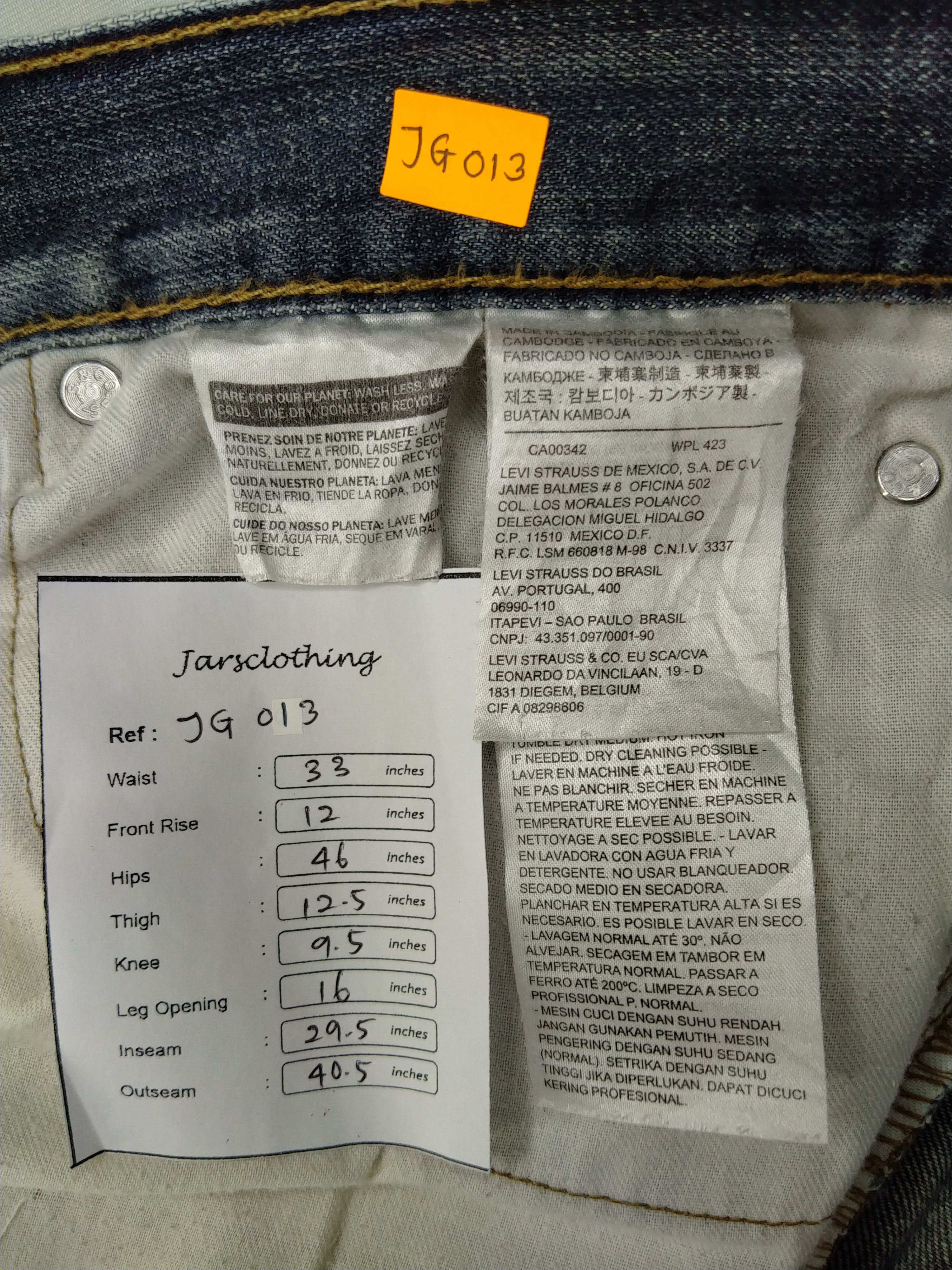 Levi's Faded Indigo Vintage Levi's 505 33x29.5 Denim -JG013 Size US 33 - 8 Thumbnail