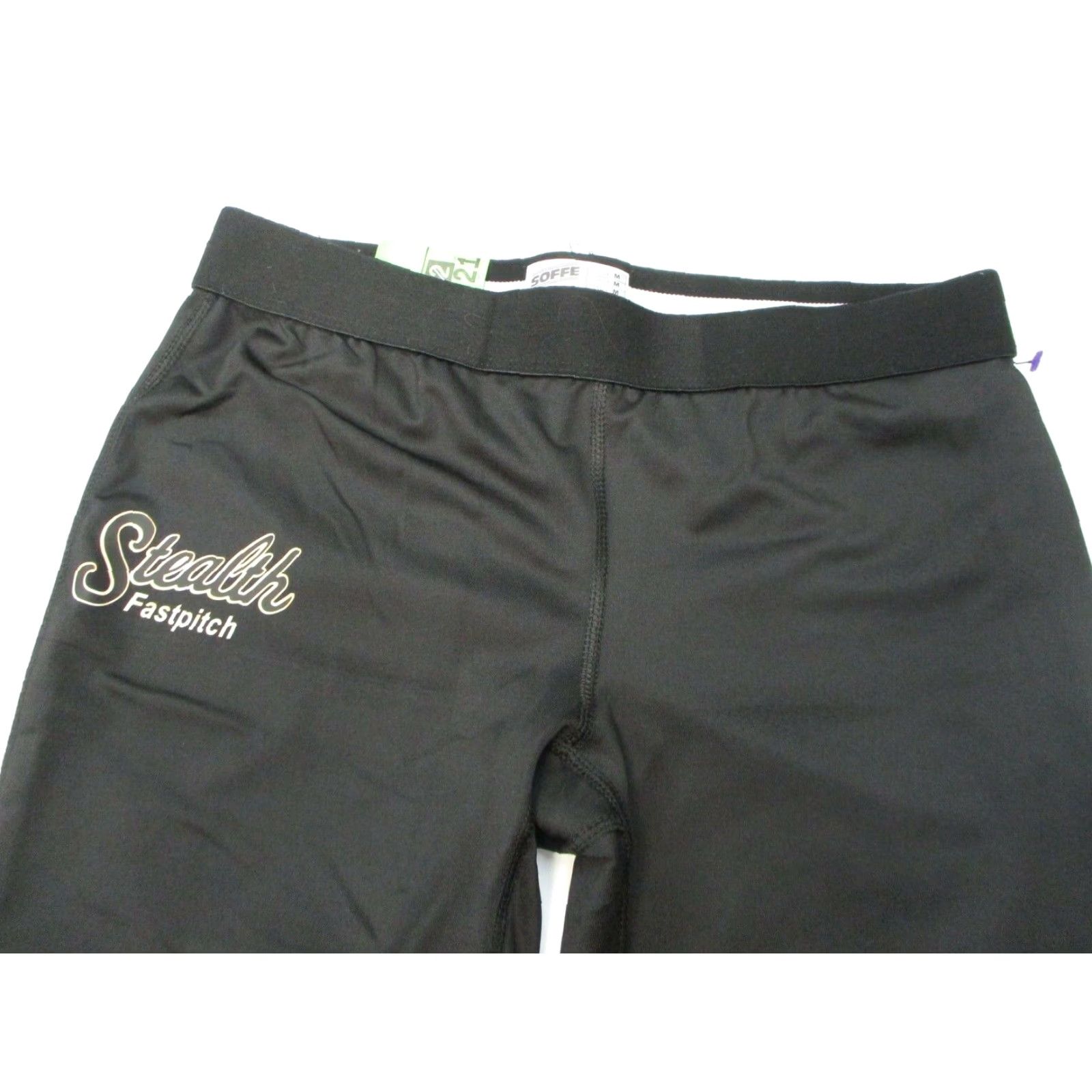 Soffe SOFFE Women's M Training Mid Rise Black Baseball Leggings Size 32" / US 10 / IT 46 - 3 Thumbnail
