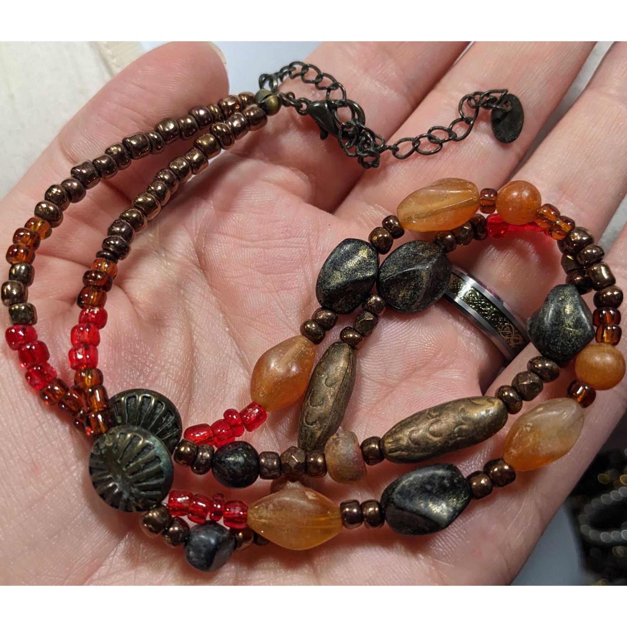 Nordstrom Nordstrom Earthy Beaded Glass And Faux Stone Necklace Size ONE SIZE - 4 Thumbnail