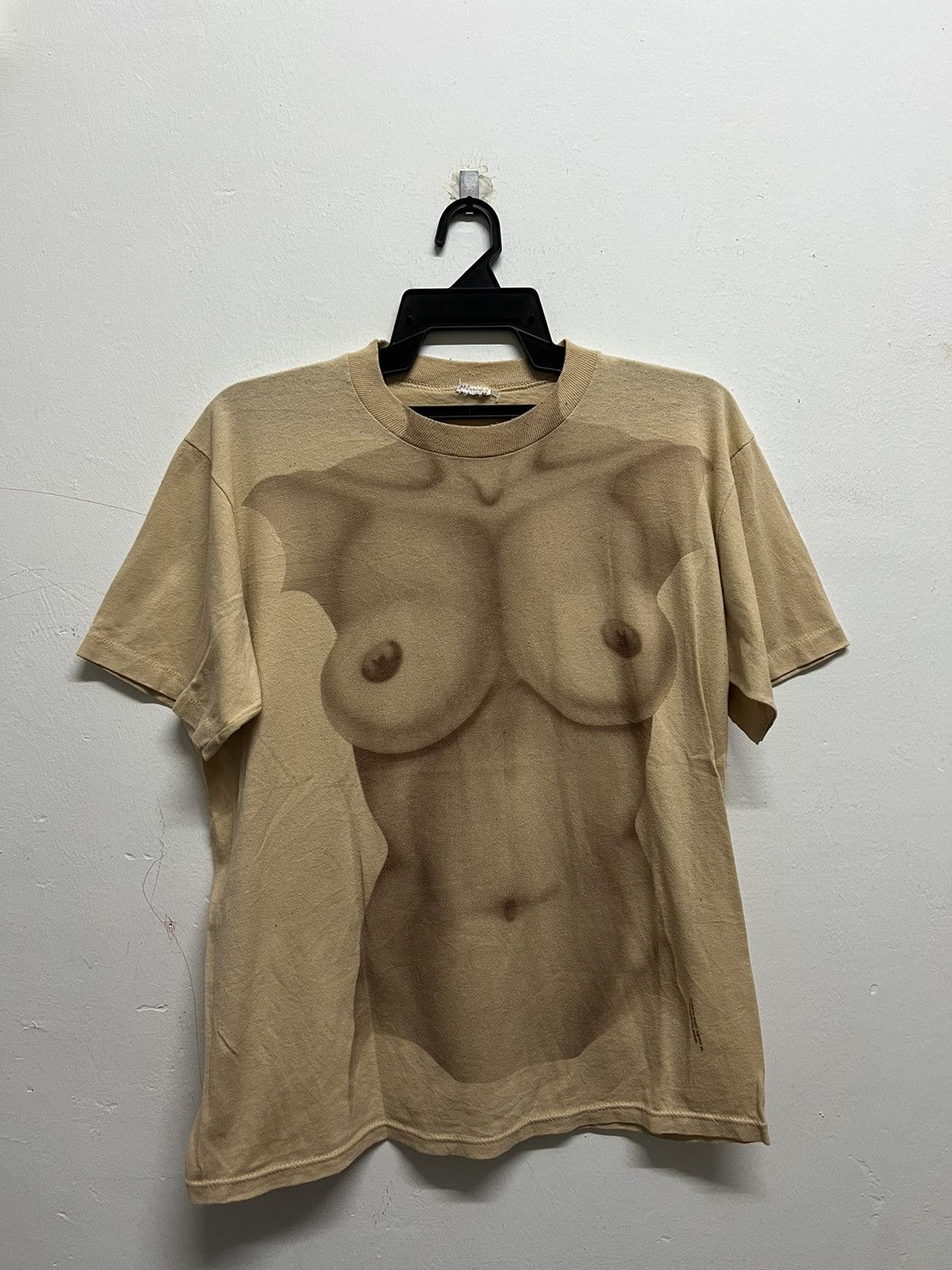 Vintage Vintage 90’s Women Nude Tee Size US M / EU 48-50 / 2 - 1 Thumbnail