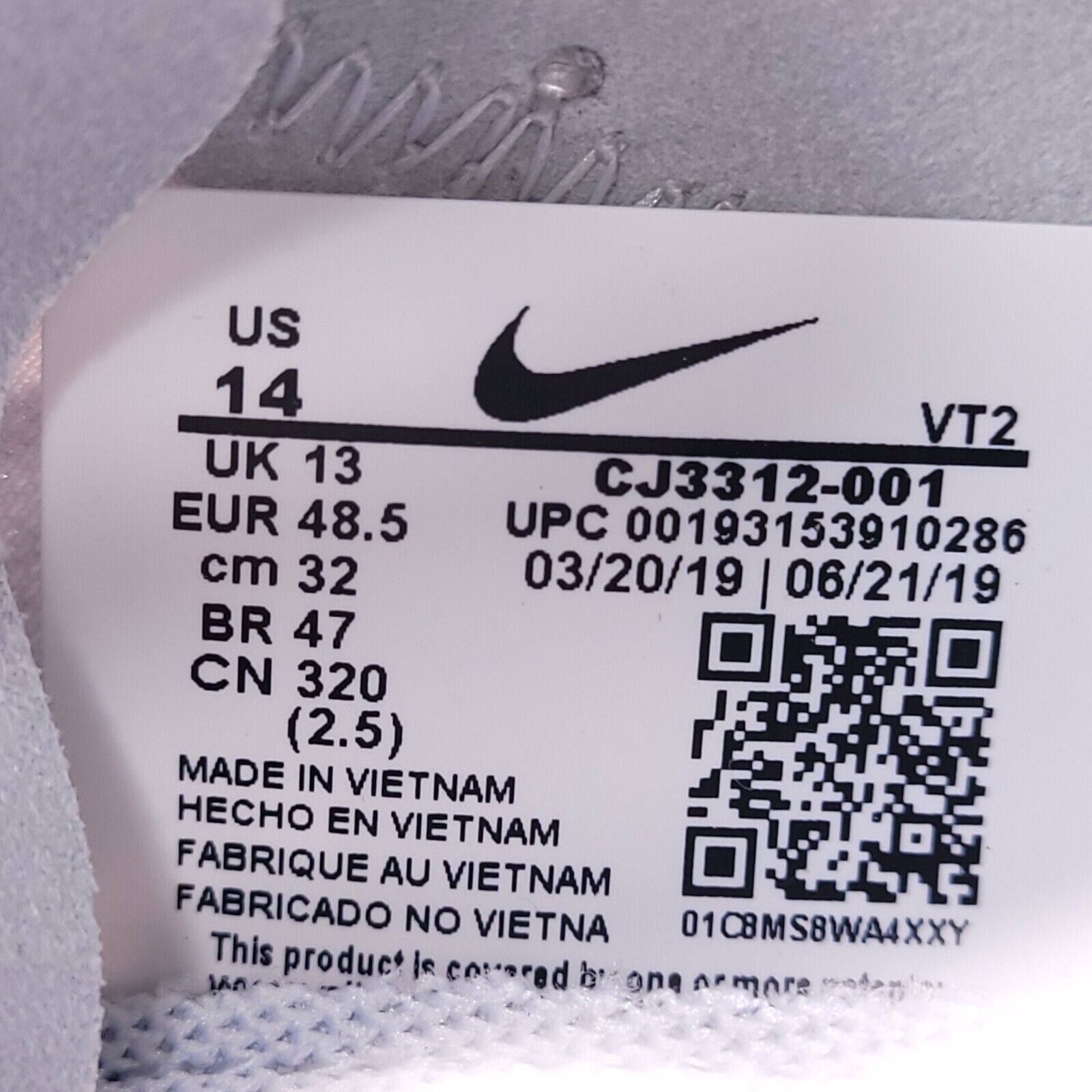 Nike Nike React Element 55 Shoe Men Size 14 CJ3312-001 Gray Black Size US 14 / EU 47 - 7 Thumbnail