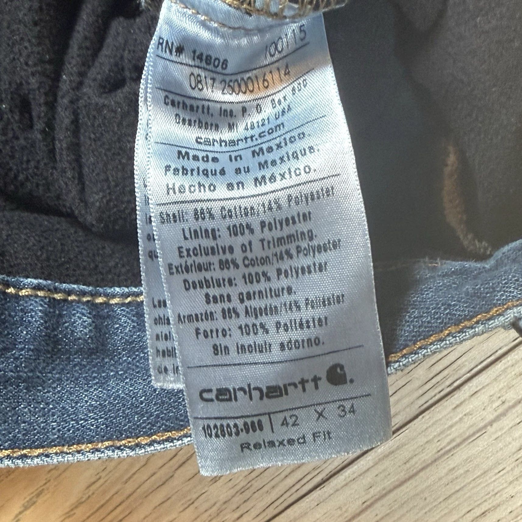 Carhartt VINTAGE Carhartt Jeans Denim Lined Quilted Quilt 40x34 Medium Blue Straight Mens Y2K Regular Inseam 34 Accessories: None Size US 40 / EU 56 - 6 Thumbnail