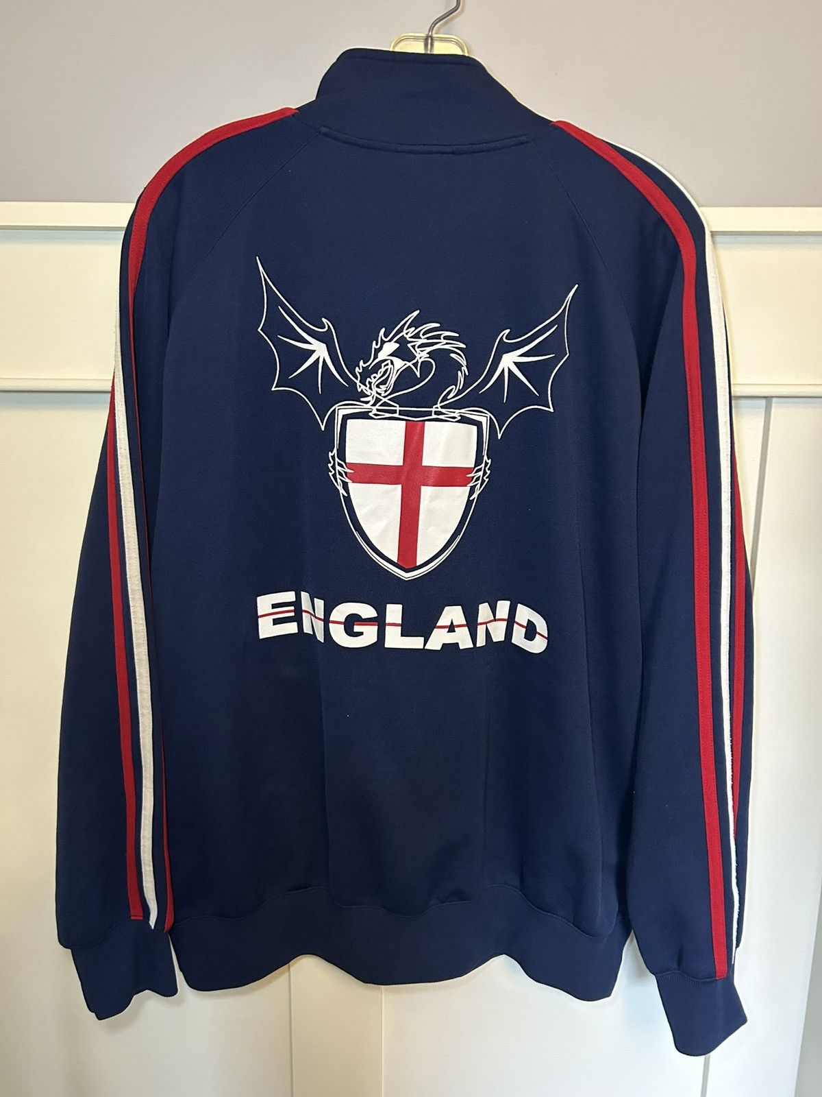 Adidas Vintage Adidas England patch dragon crest track jacket Size US L / EU 52-54 / 3 - 1 Thumbnail