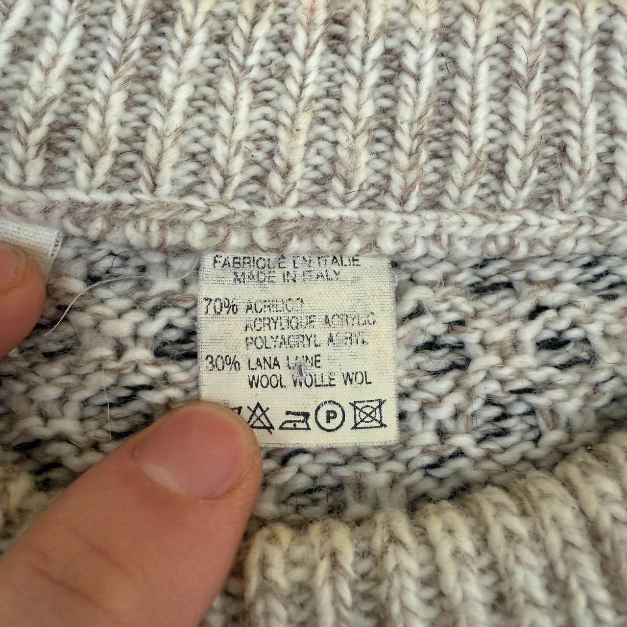 Vintage Wool Jumper Printed Cable Knit Vintage 90s Size US M / EU 48-50 / 2 - 5 Thumbnail