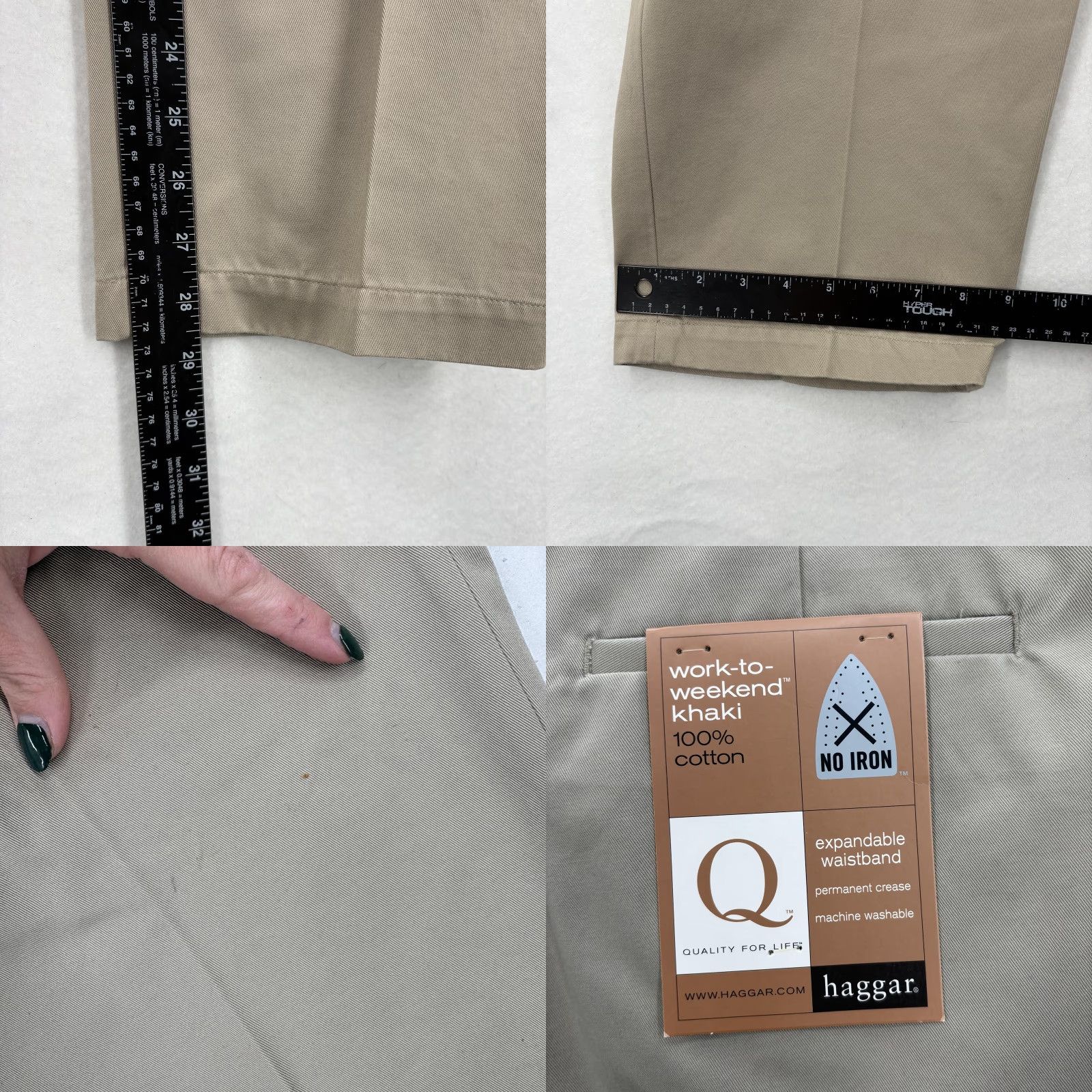 Haggar Haggar Work To Weekend Khaki Pants Mens 36x29 Tan No Iron Cotton Chinos Casual Size US 36 / EU 52 - 9 Thumbnail