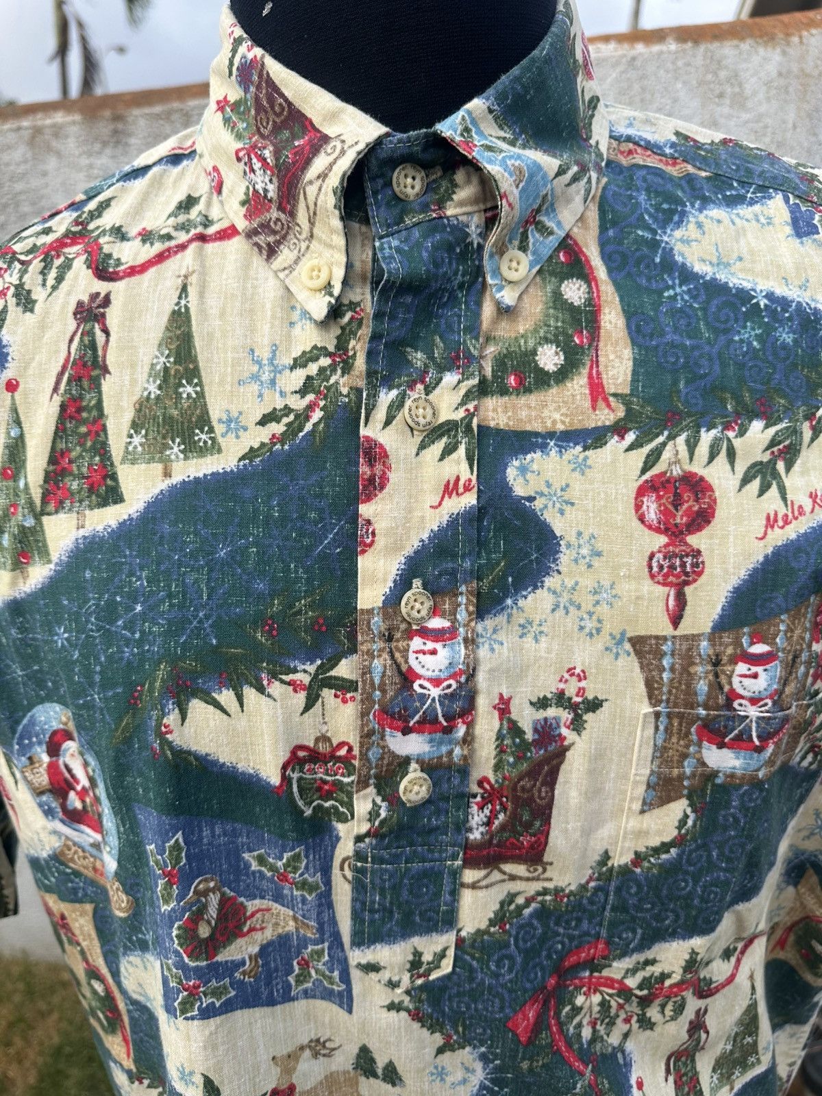 Reyn Spooner Reyn Spooner Hawaiian Mele Kalikimaka Multicolored Men's L Size US L / EU 52-54 / 3 - 3 Thumbnail