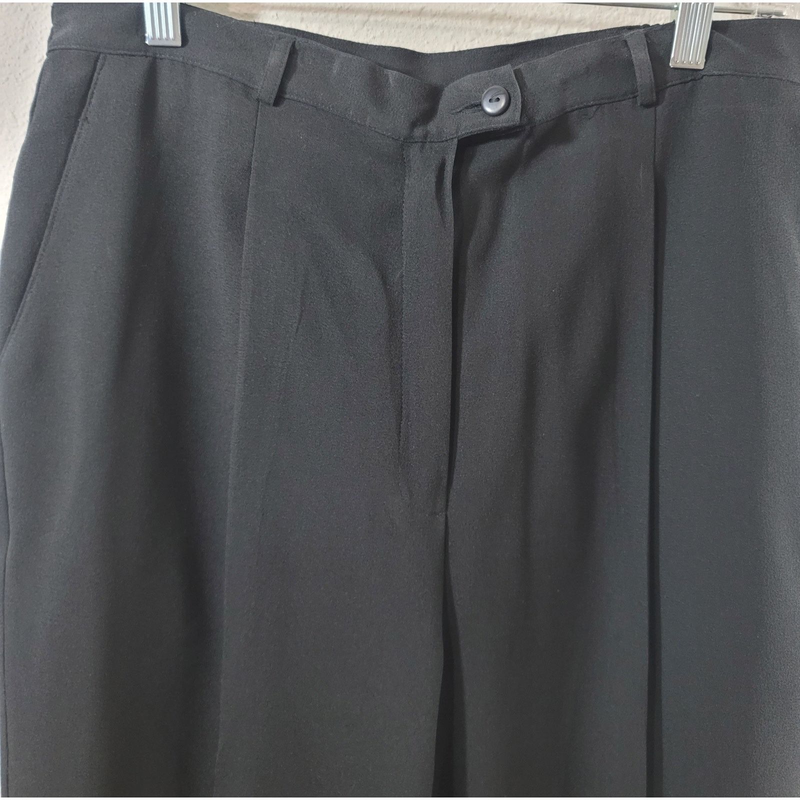 Other Nygard Collection Black Pleated Front Dress Pants 14 Lined Size 36" / US 14 / IT 50 - 7 Thumbnail