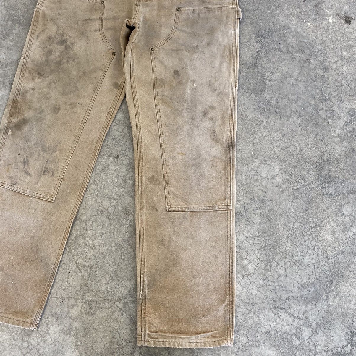 Carhartt VTG Carhartt Double Knee Faded Tan Dirty Carpenter Pants Size US 33 - 9 Thumbnail