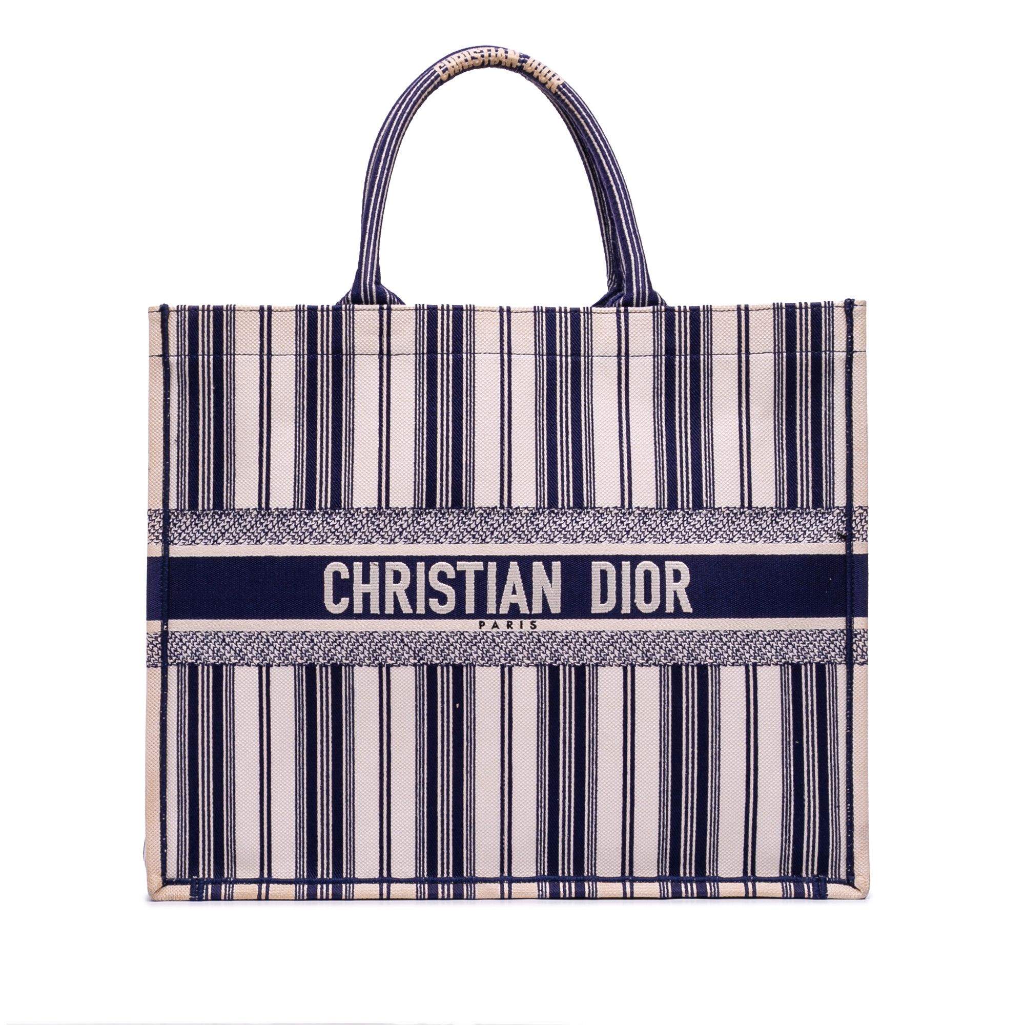Dior Dior Large Canvas Striped Book Tote Size ONE SIZE - 1 Thumbnail