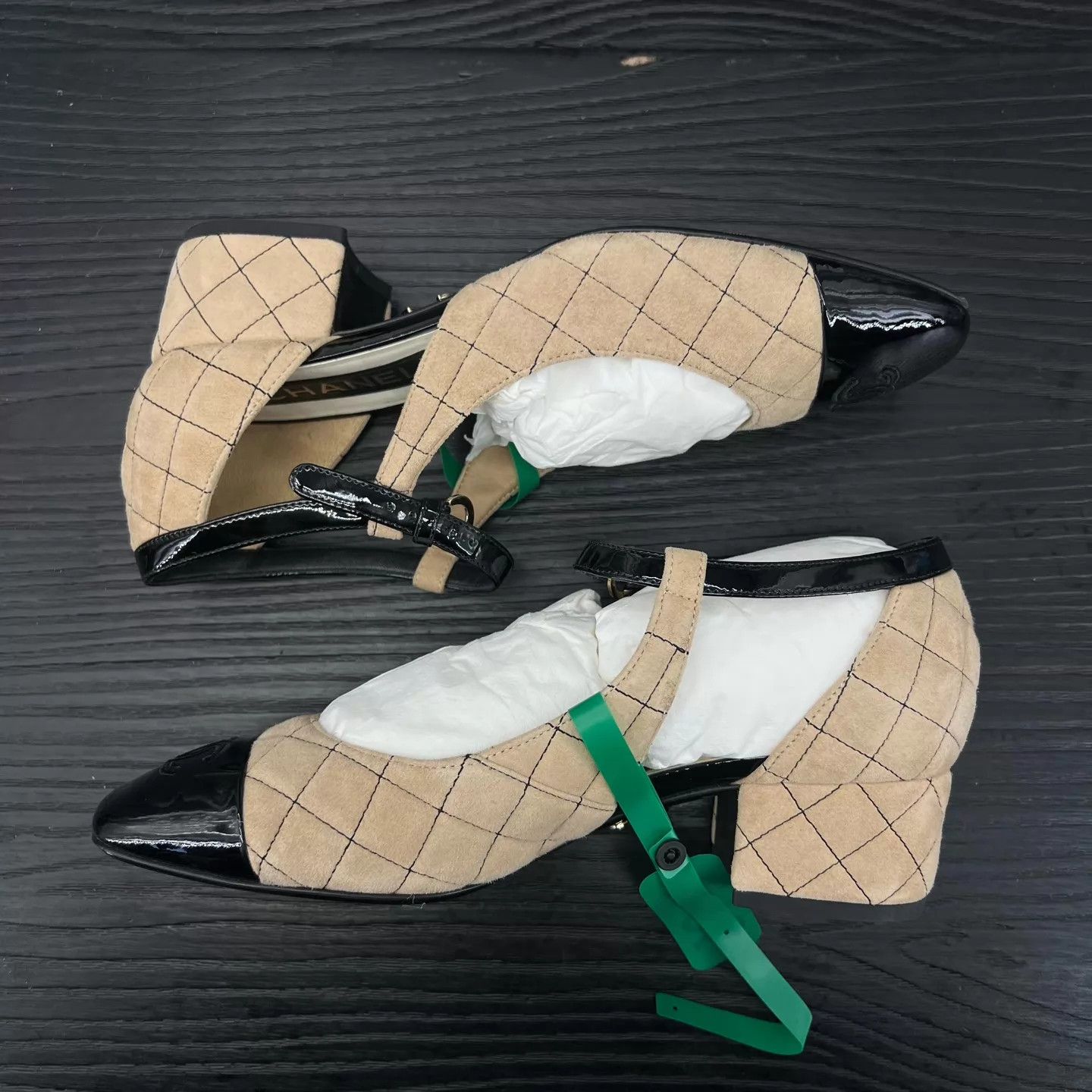 Chanel CHANEL Mary Jane Beige Heels 39 Worn Once Size US 8.5 / IT 38.5 - 2 Thumbnail