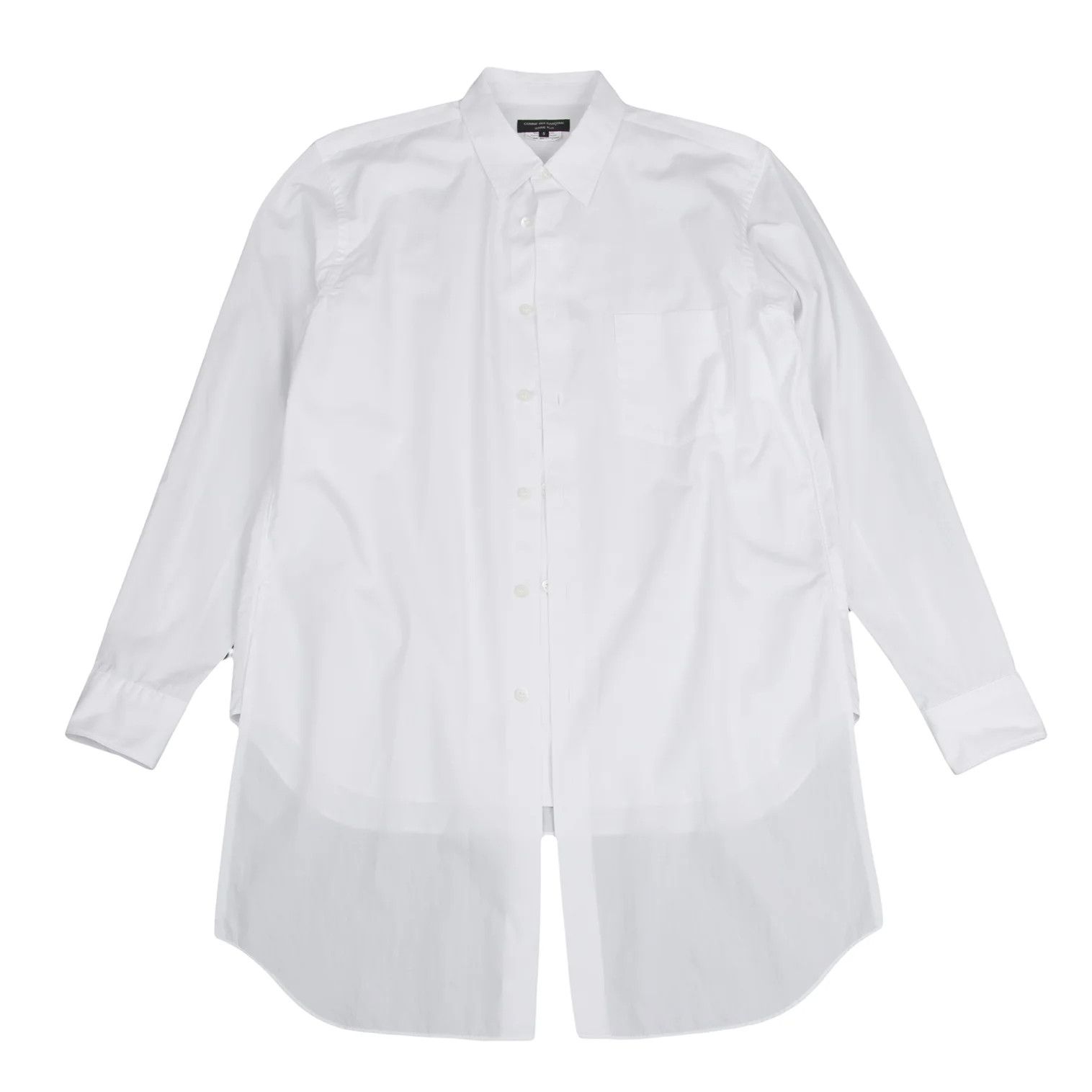 Comme des Garcons Homme Plus Cotton Layered Design Shirt in White, Size S Size US S / EU 44-46 / 1 - 1 Thumbnail