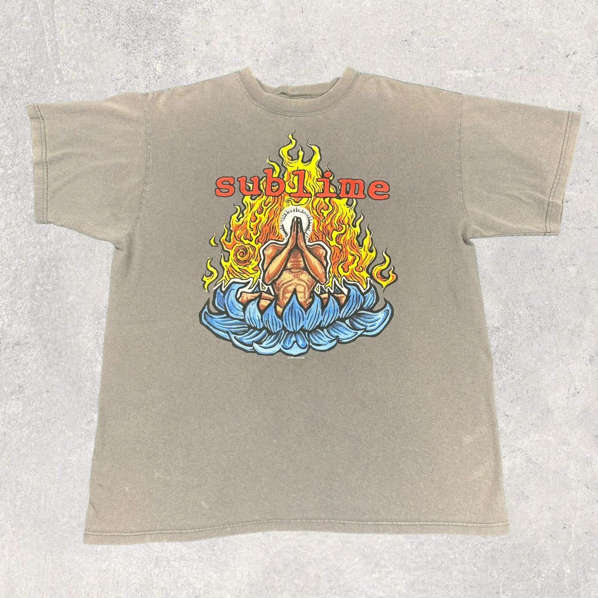 image of Band Tees x Vintage Sublime Shirt in Grey, Men's (Size Large)