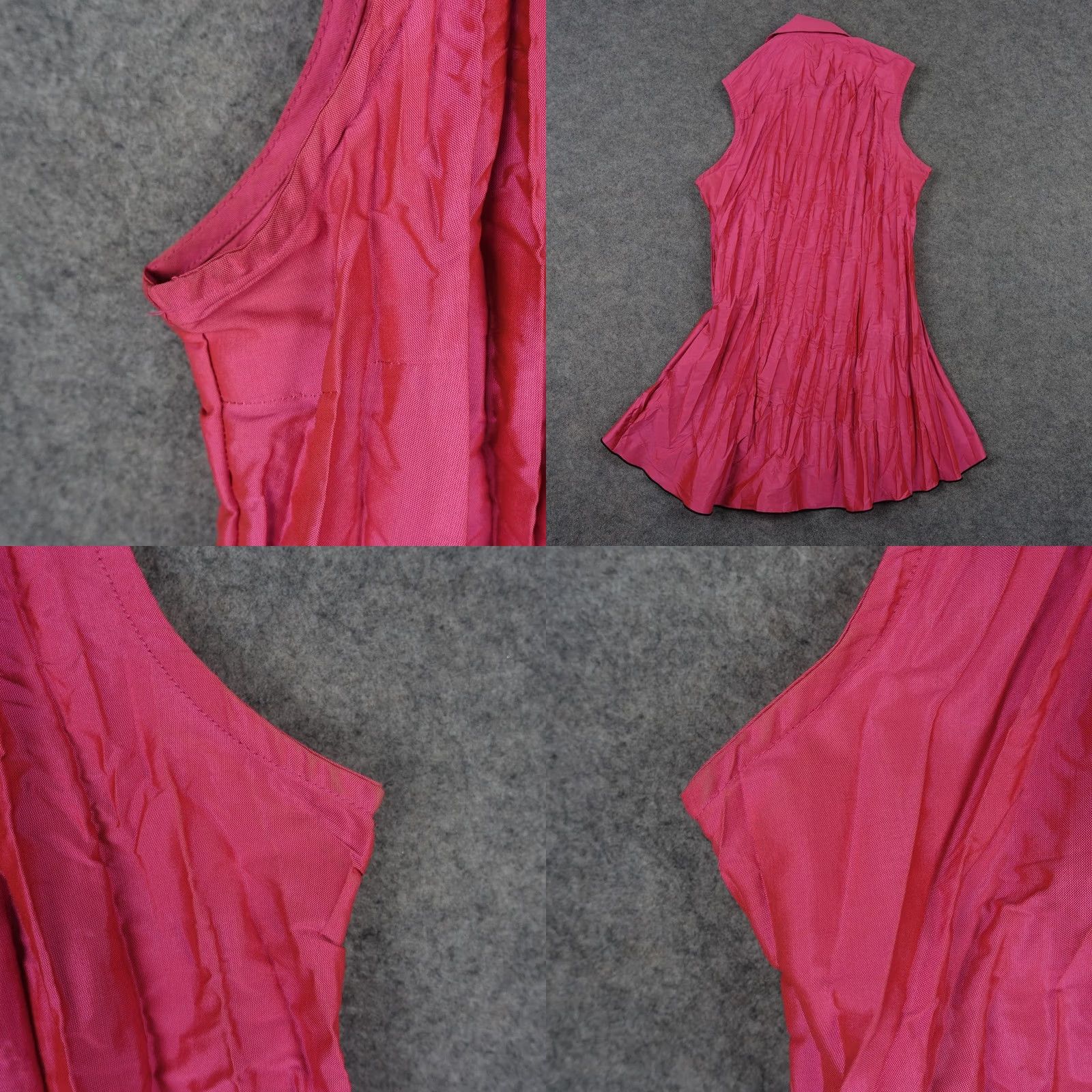 Pinko VINTAGE Beluva Top Womens S Pink Sleeveless Collared Button-Front Blouse Shirt Casual Workwear Size S / US 4 / IT 40 - 8 Thumbnail