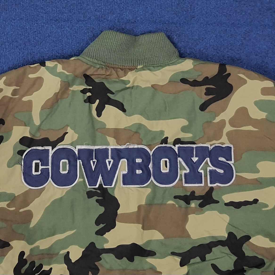 NFL Vintage NFL Cowboys Football Team Bomber Jacket C250N7 Size US XXL / EU 58 / 5 - 2 Thumbnail