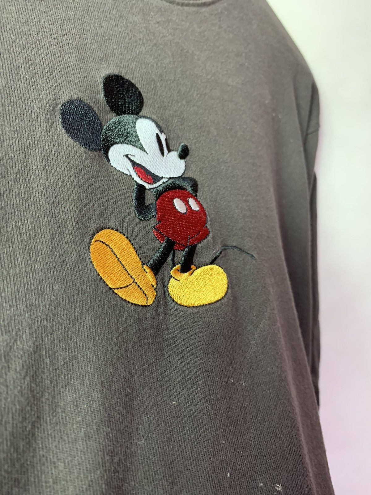 Disney 🔥Iconic Mickey Mouse Stand Embroided Sweatshirt Size US M / EU 48-50 / 2 - 3 Thumbnail
