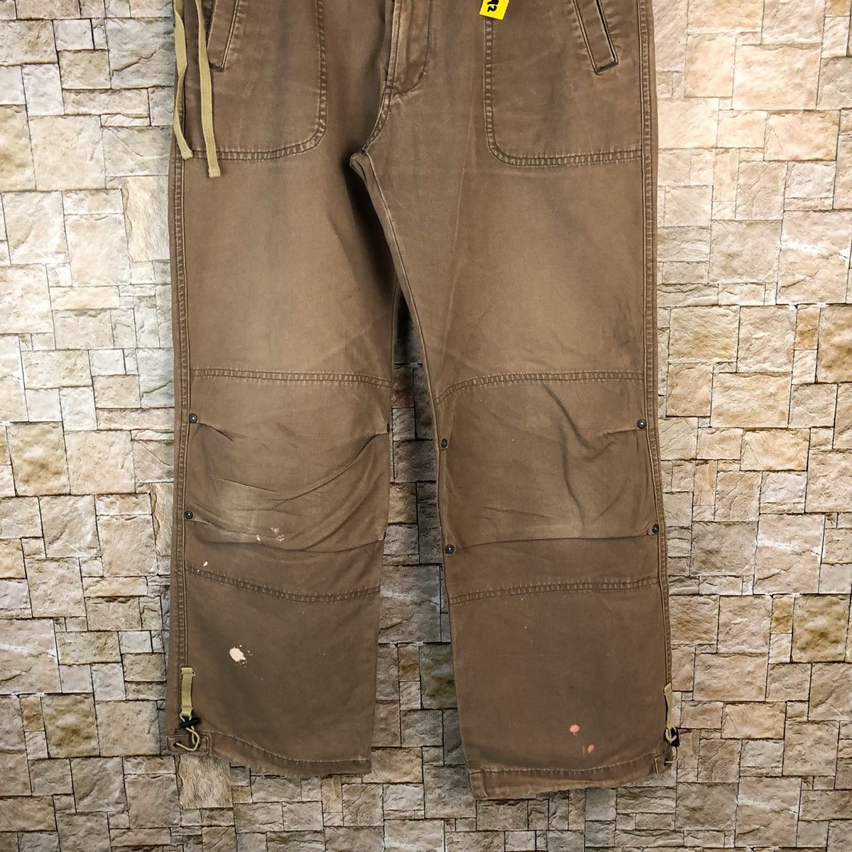 Japanese Brand Sunny Clouds Brown Cargo Multipocket Pants #A992 Size US 29 - 3 Thumbnail