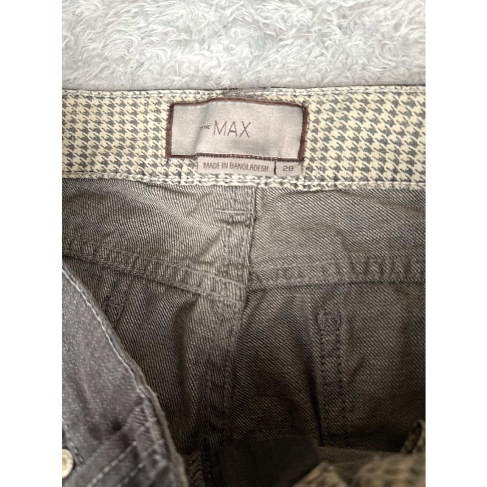 Vintage To The Max Jeans Womens 28 Gray Wide Leg Mid Rise 100% Cotton Distressed 28x32 Size 28" / US 6 / IT 42 - 6 Thumbnail