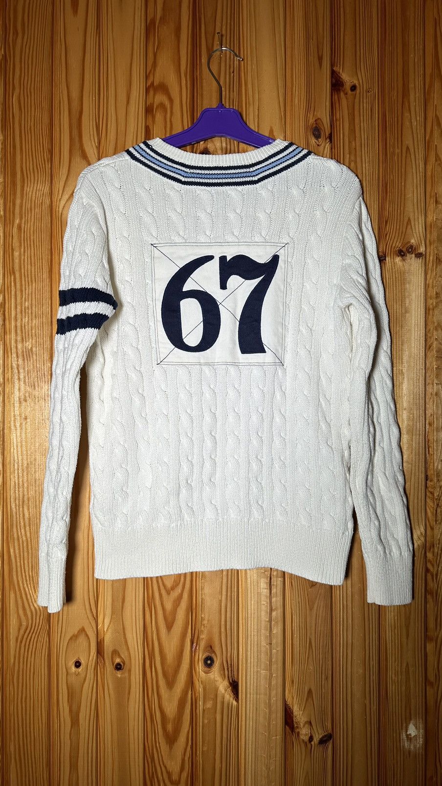 Polo Ralph Lauren × RLX Ralph Lauren × Ralph Lauren POLO RALPH LAUREN Kids BOYS CREAM KNIT CRICKET CARDIGAN🔥🔥 Size US XS / EU 42 / 0 - 12 Thumbnail